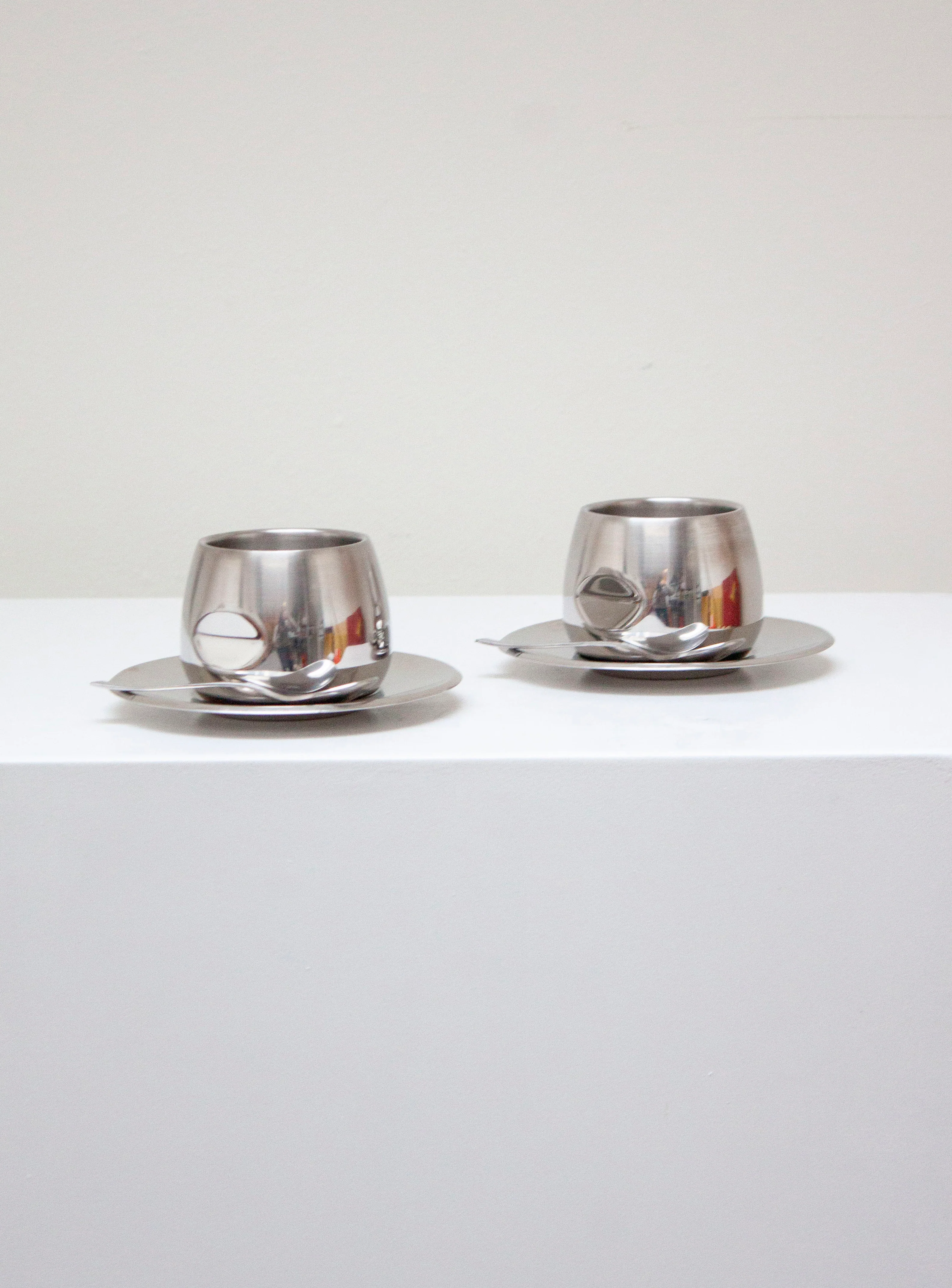 AMC Italy Stainless Steel Coffee Cup, Saucer & Spoon - Image 8