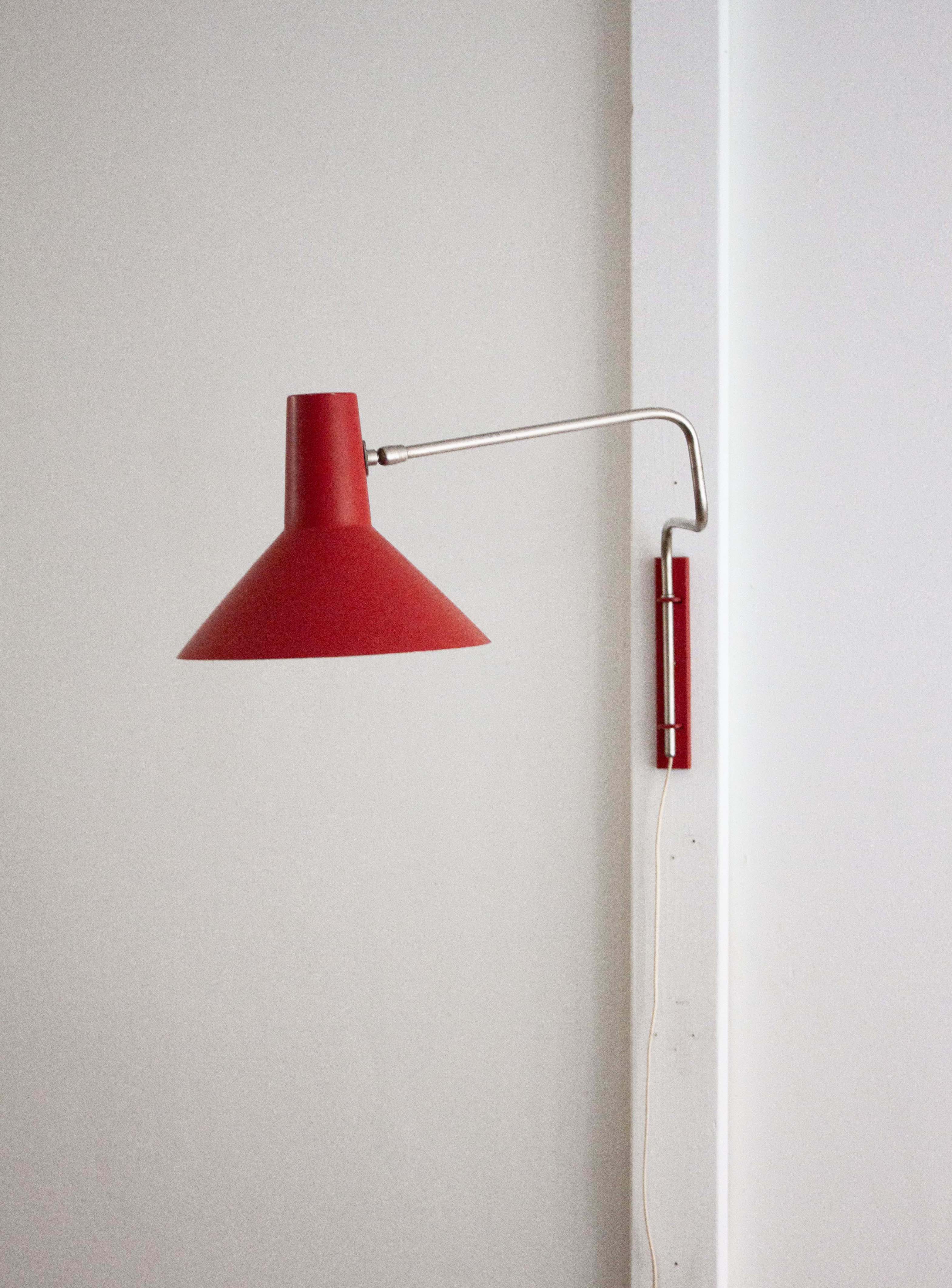 Anvia Elbow Wall Lamp by J.J.M. Hoogervorst (Red) - Image 2