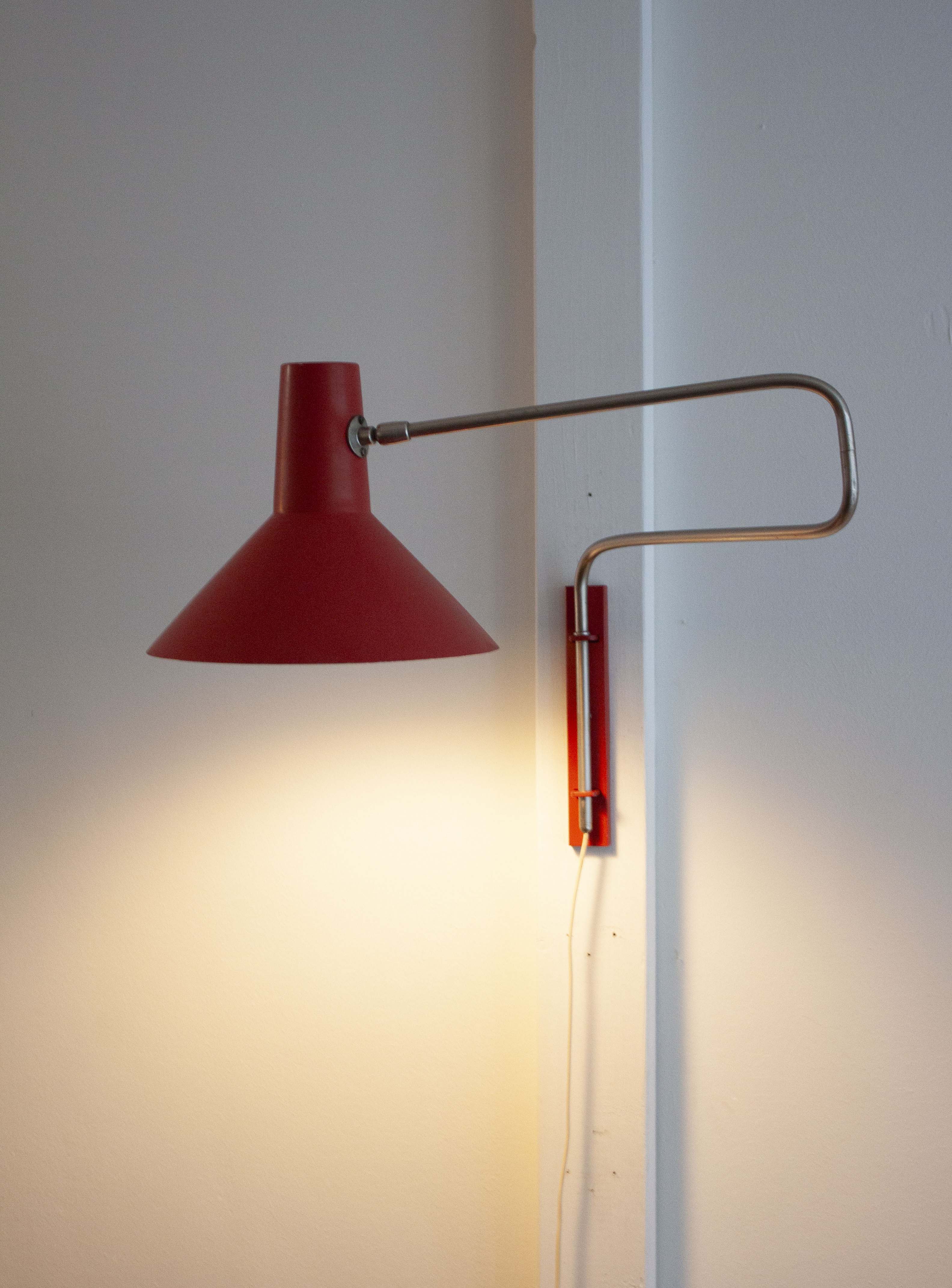 Anvia Elbow Wall Lamp by J.J.M. Hoogervorst (Red) - Image 3