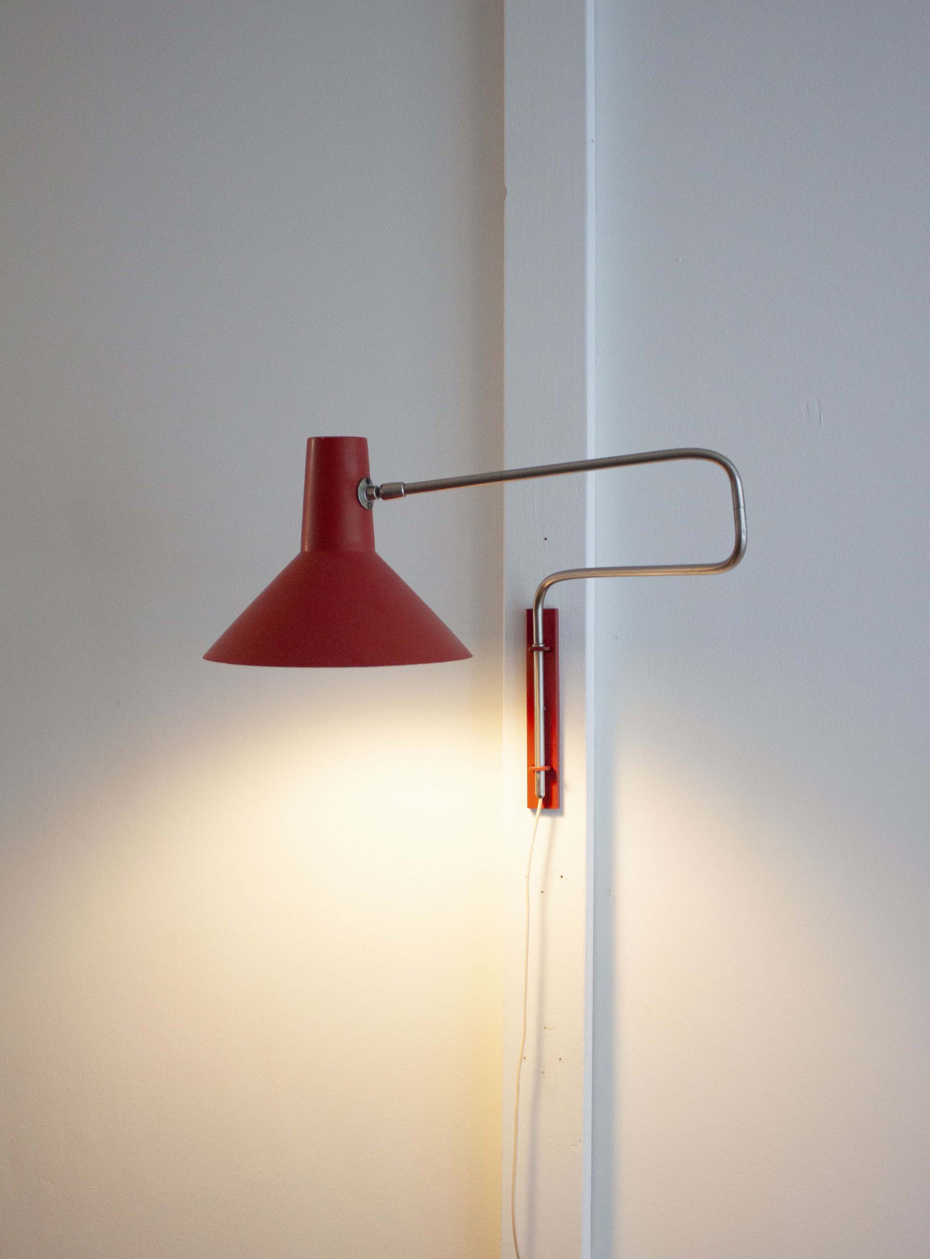 Anvia Elbow Wall Lamp by J.J.M. Hoogervorst (Red) - Image 4