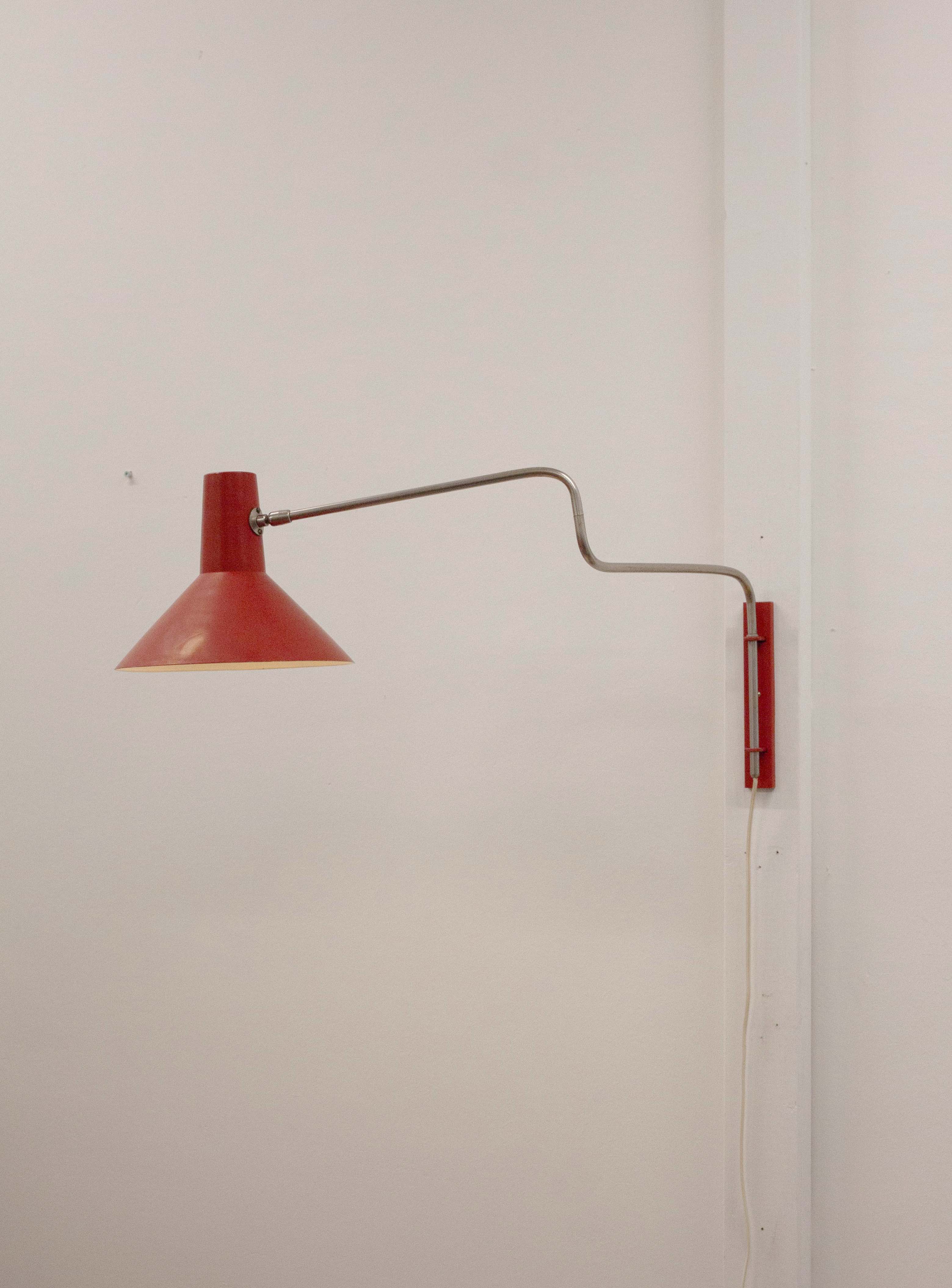 Anvia Elbow Wall Lamp by J.J.M. Hoogervorst (Red) - Image 5