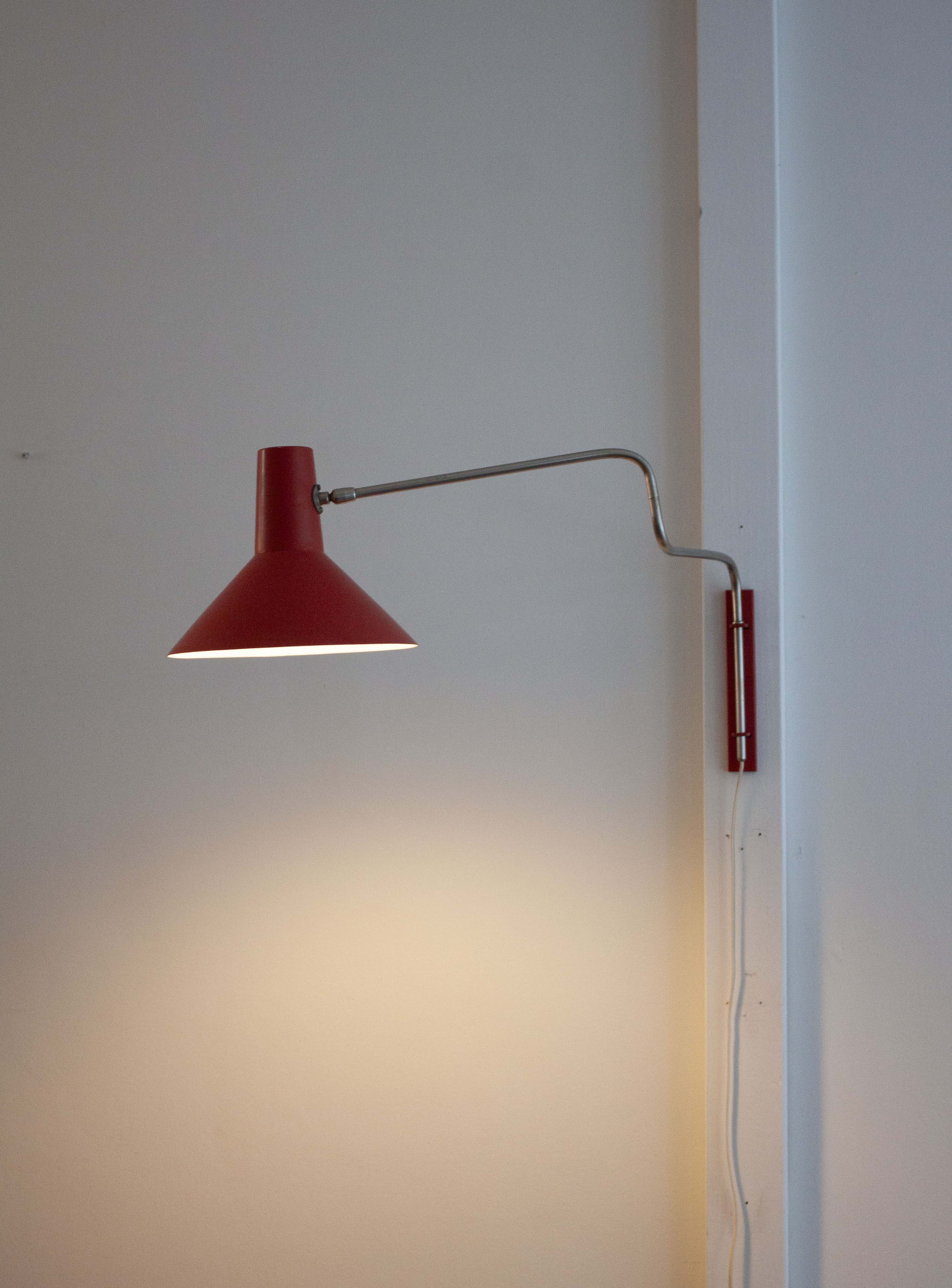 Anvia Elbow Wall Lamp by J.J.M. Hoogervorst (Red) - Image 6