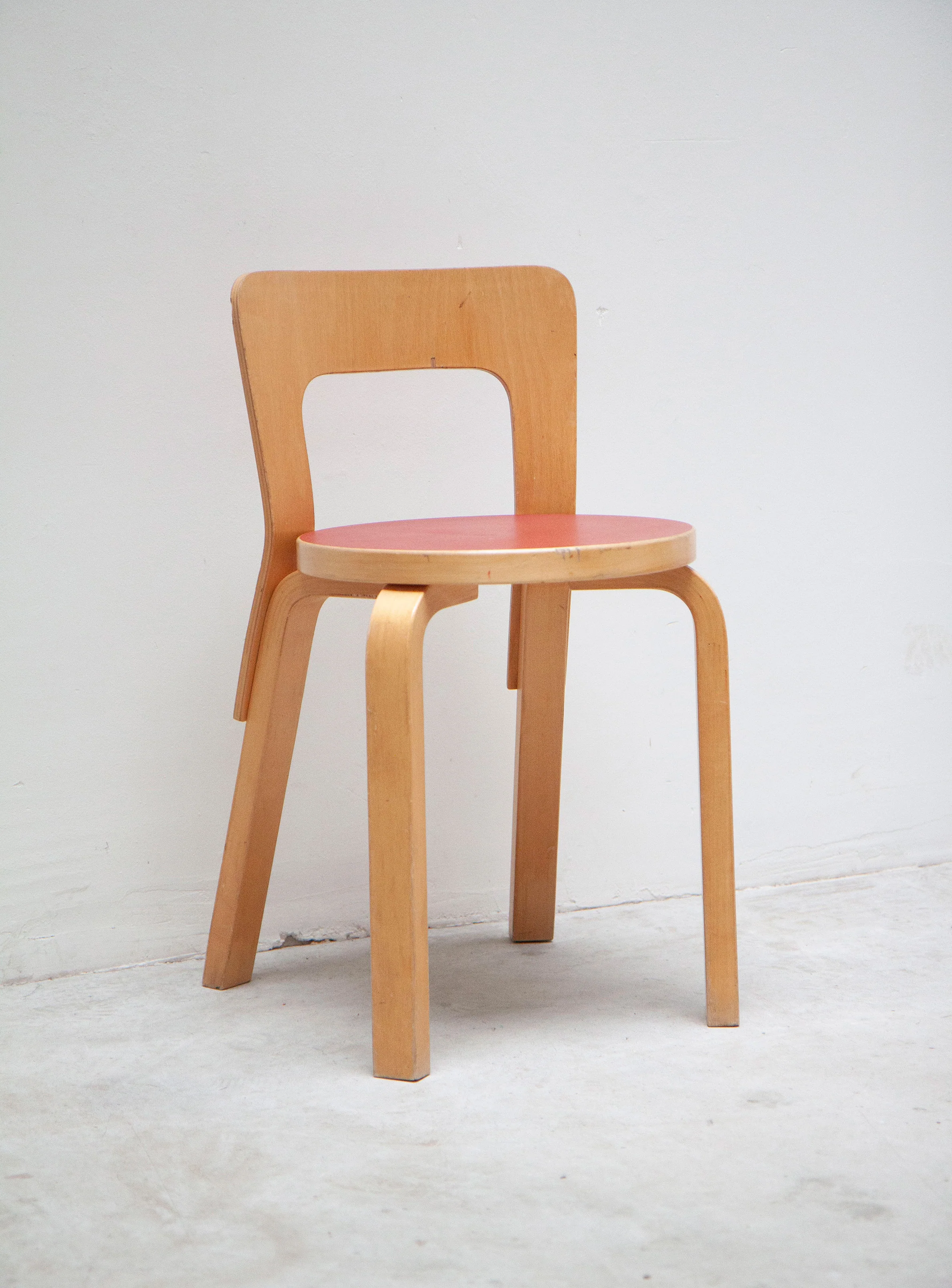 Artek 65 Chair by Alvar Aalto (Red)