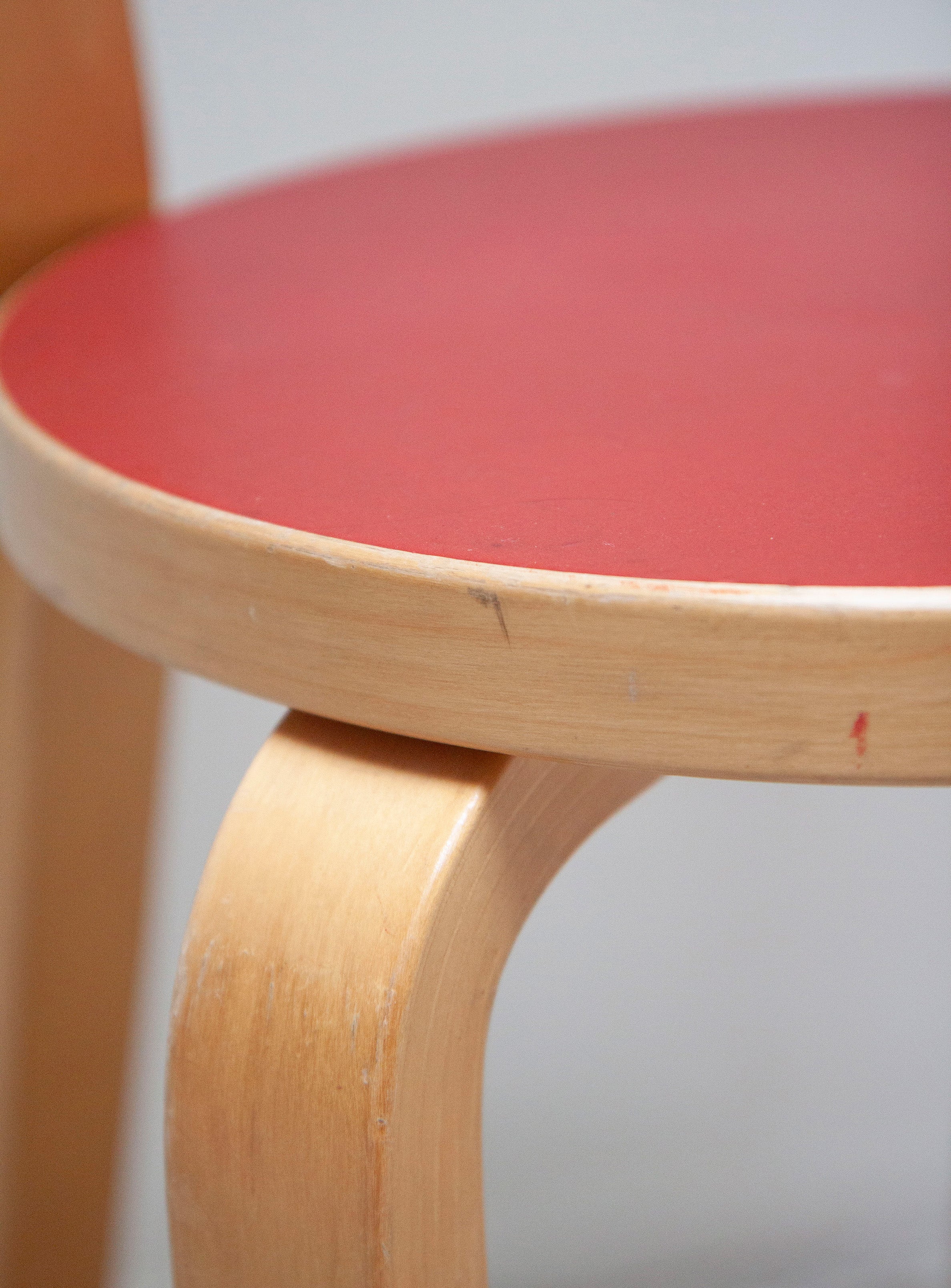 Artek 65 Chair by Alvar Aalto (Red) - Image 12