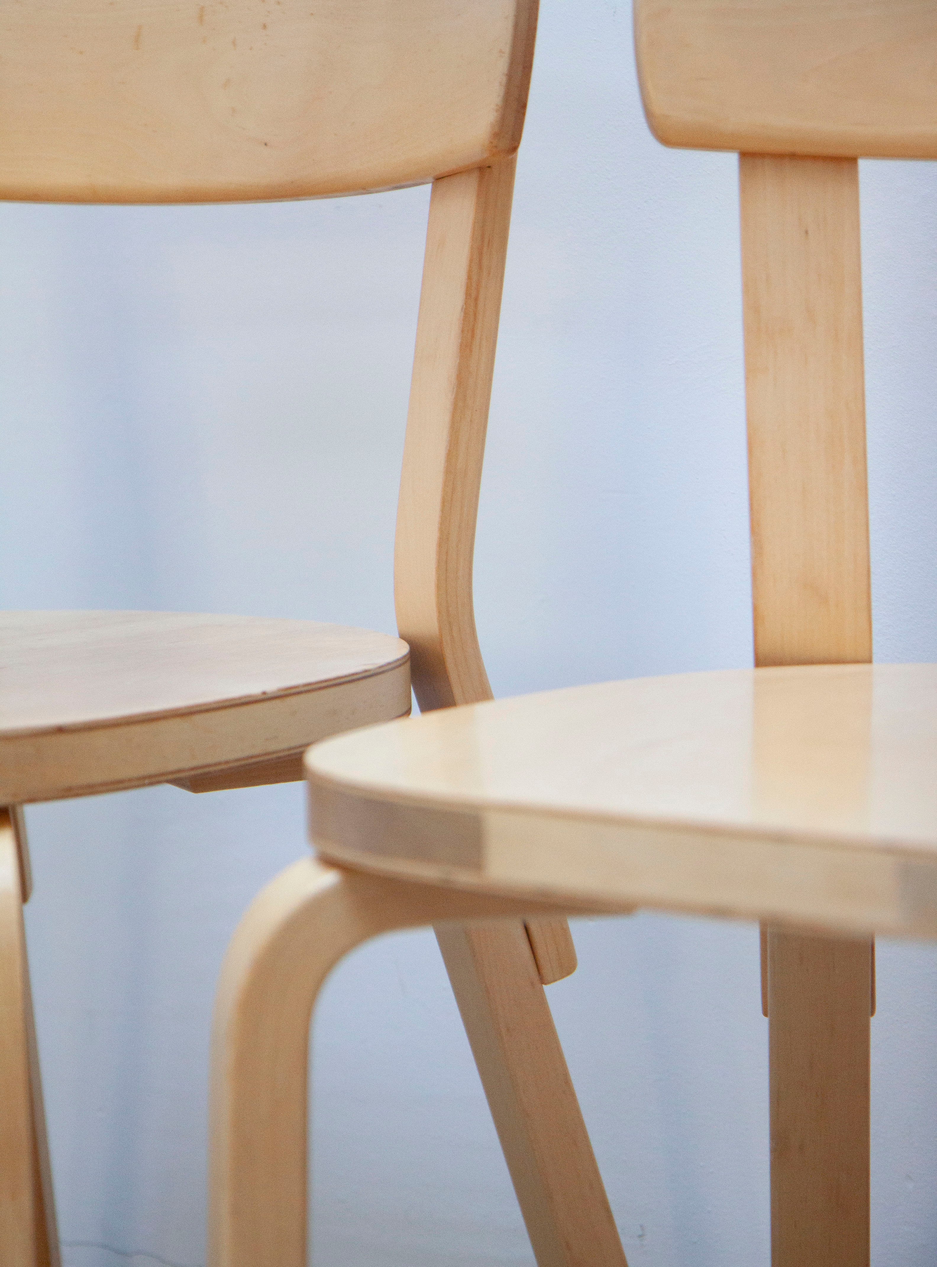 Artek 69 Dining Chair by Alvar Aalto (Birch) - Image 11