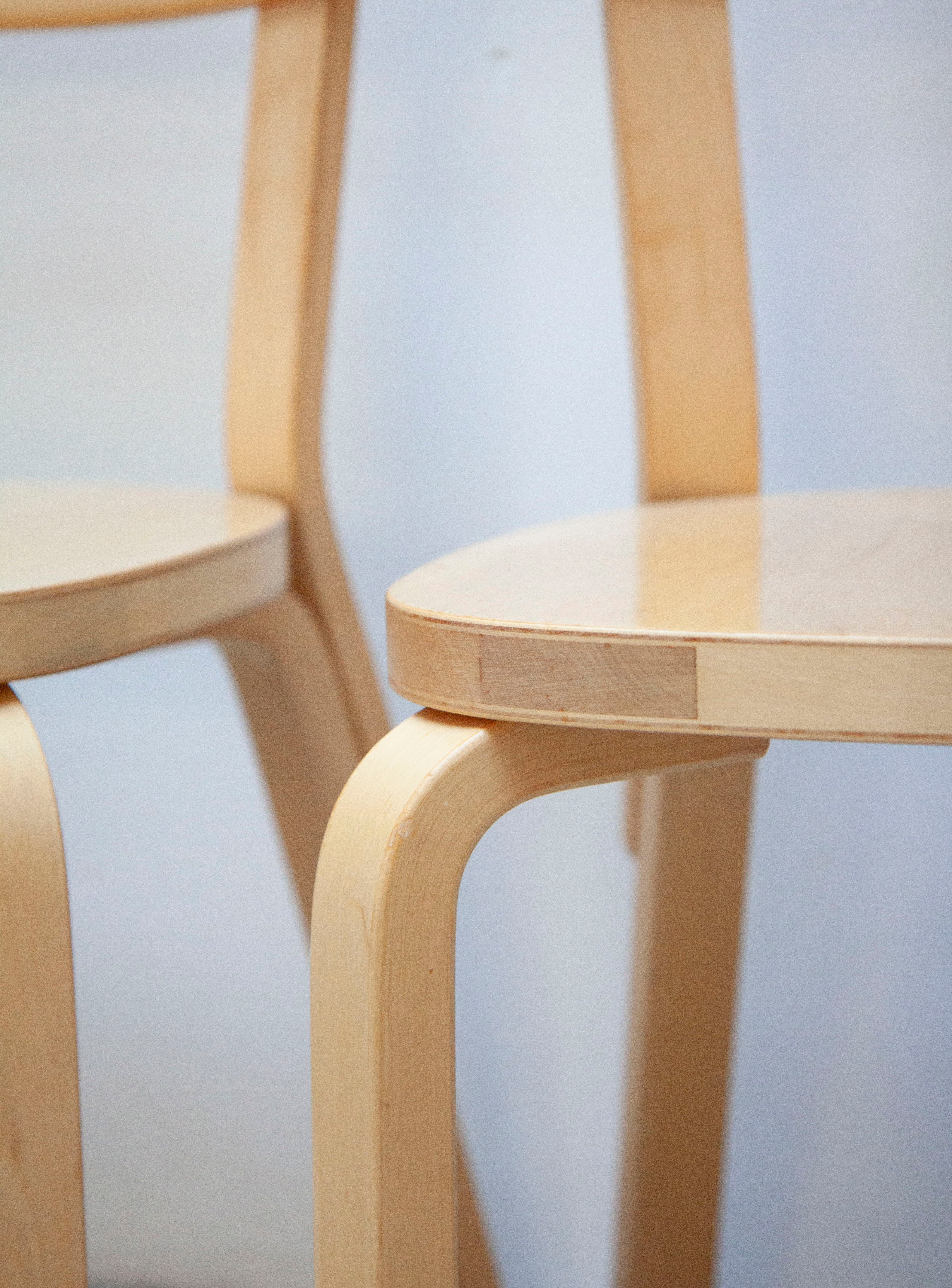 Artek 69 Dining Chair by Alvar Aalto (Birch) - Image 12