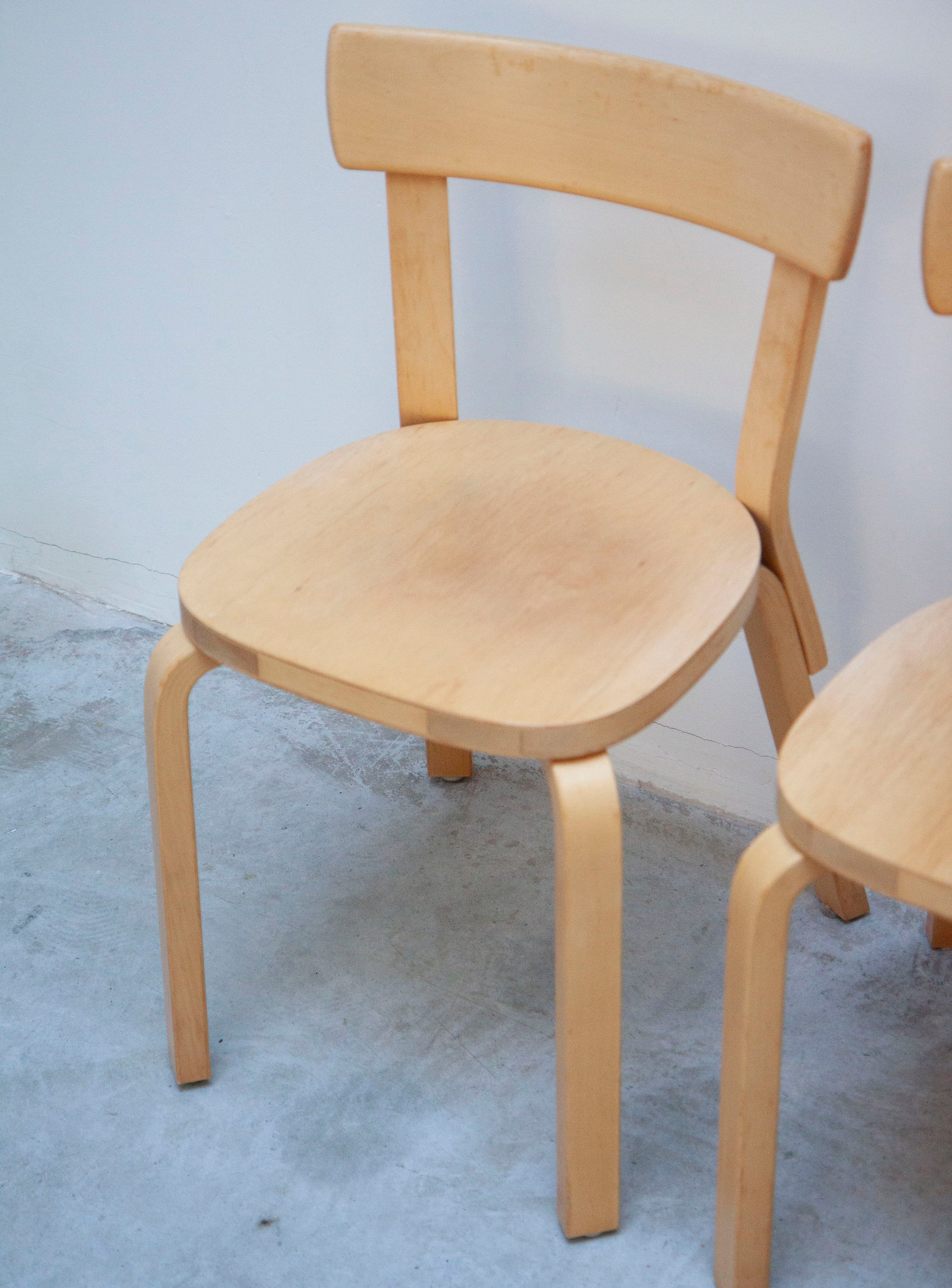 Artek 69 Dining Chair by Alvar Aalto (Birch) - Image 19