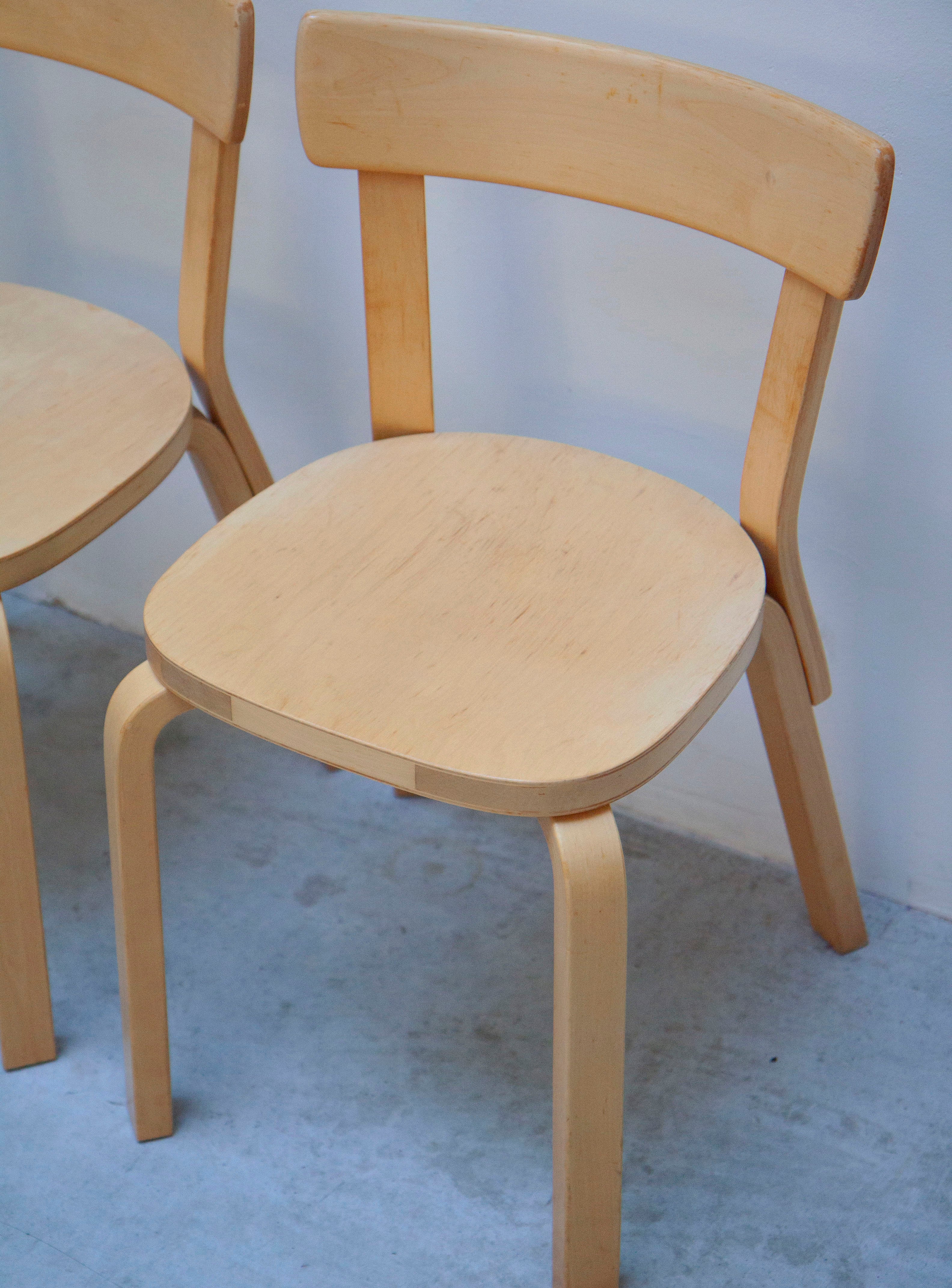 Artek 69 Dining Chair by Alvar Aalto (Birch) - Image 22