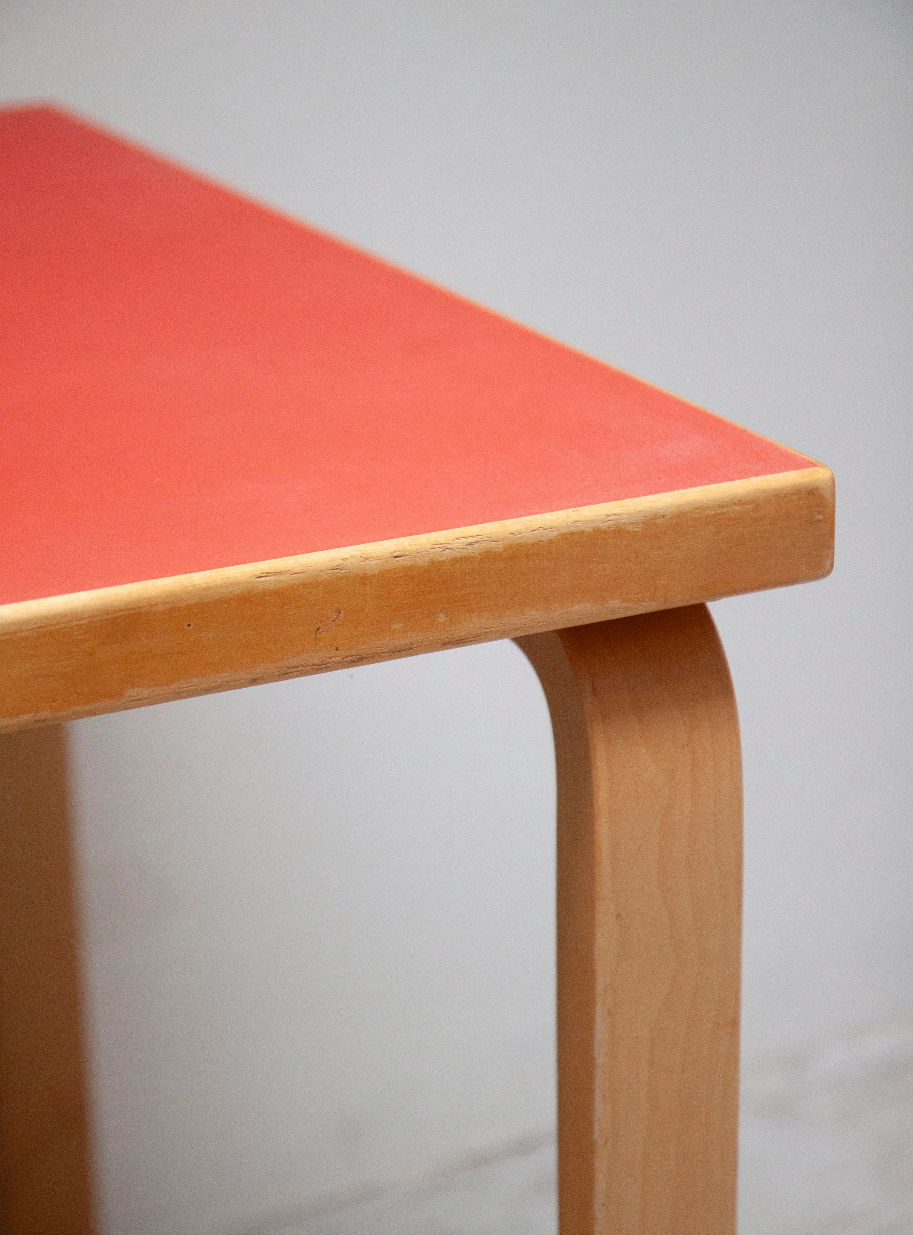 Artek 81B Dining Table by Alvar Aalto (Red) - Image 13