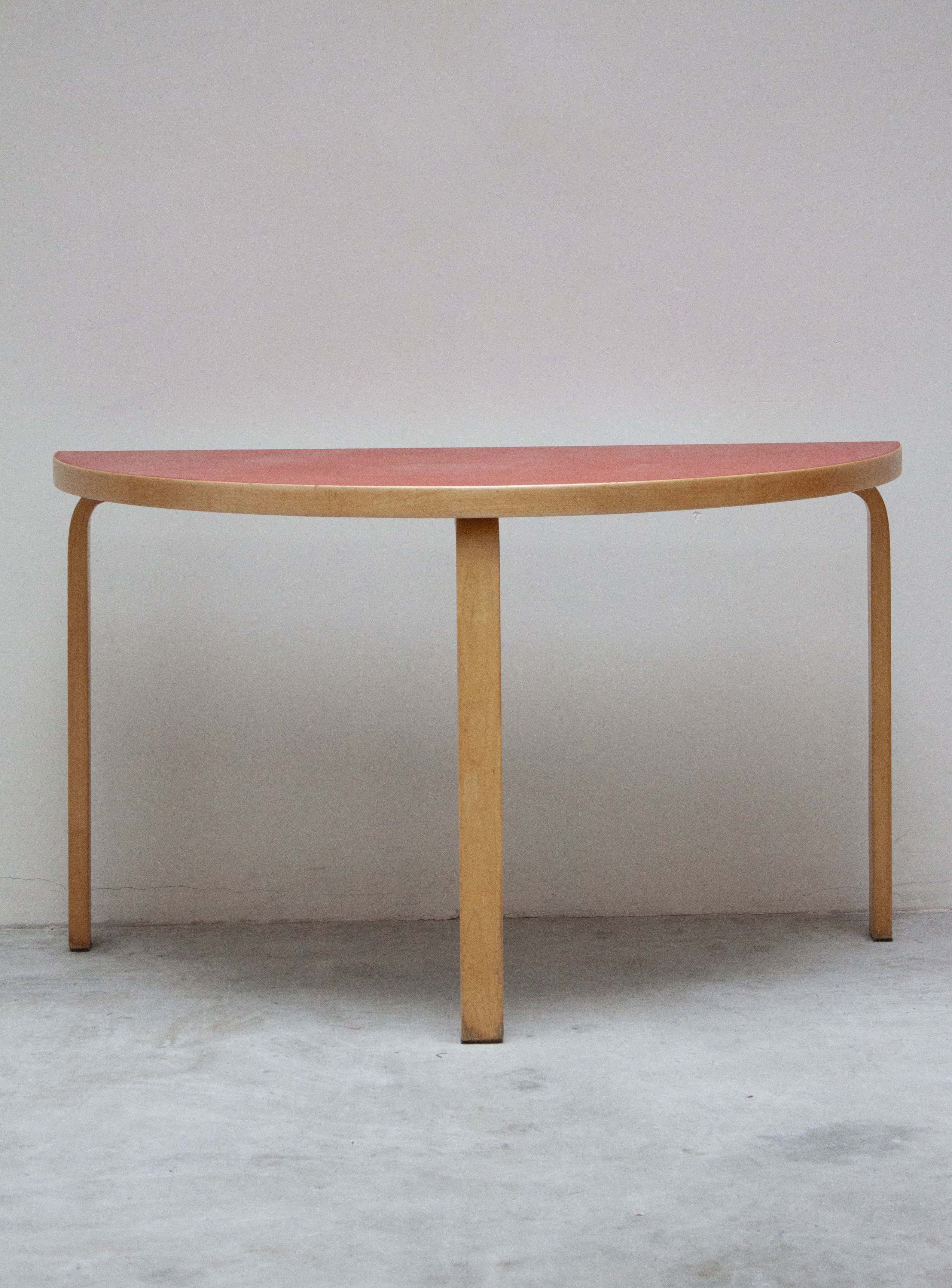Artek 95 Half Round Dining Table by Alvar Aalto (Red) - Image 10