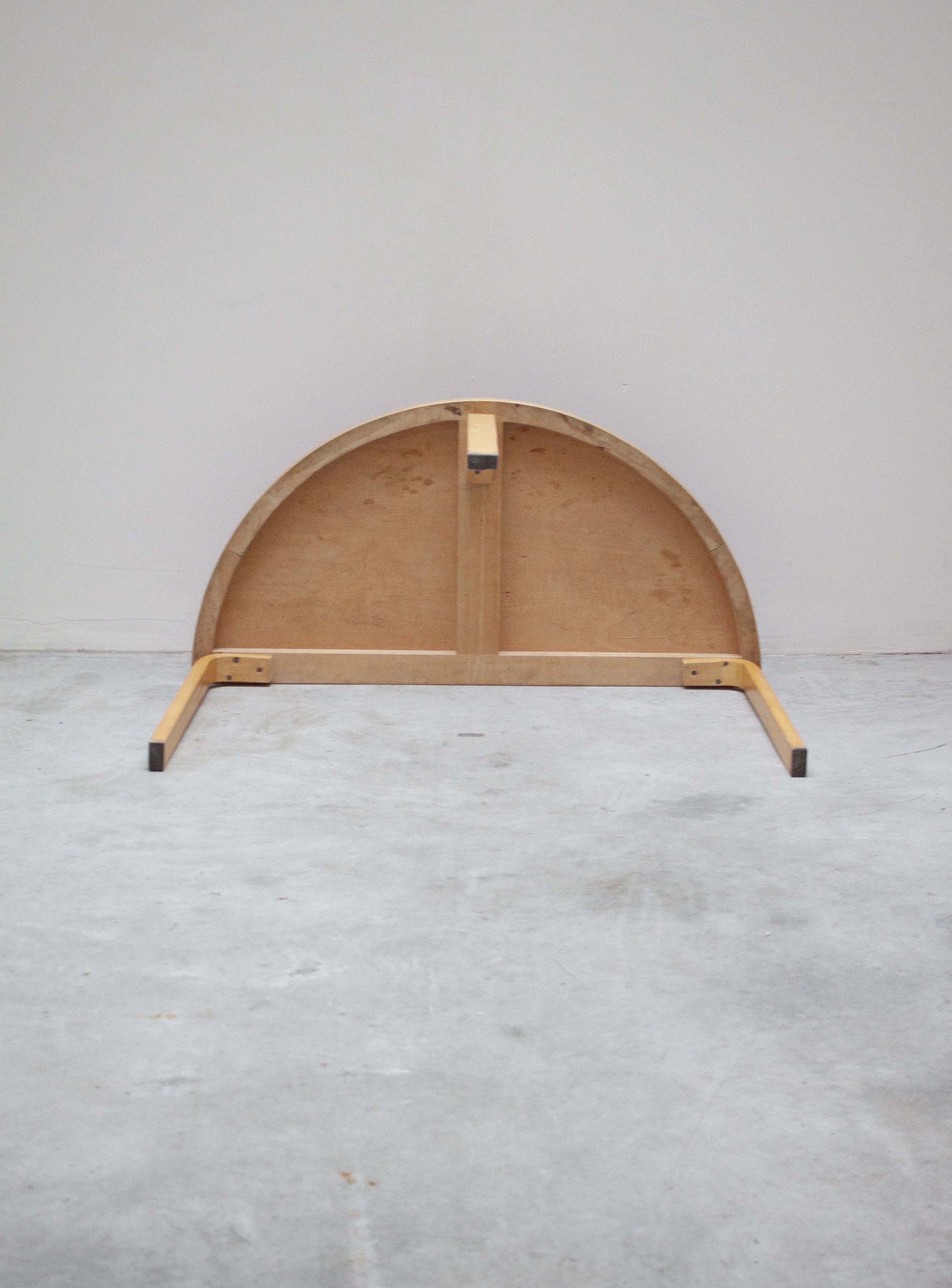 Artek 95 Half Round Dining Table by Alvar Aalto (Red) - Image 15