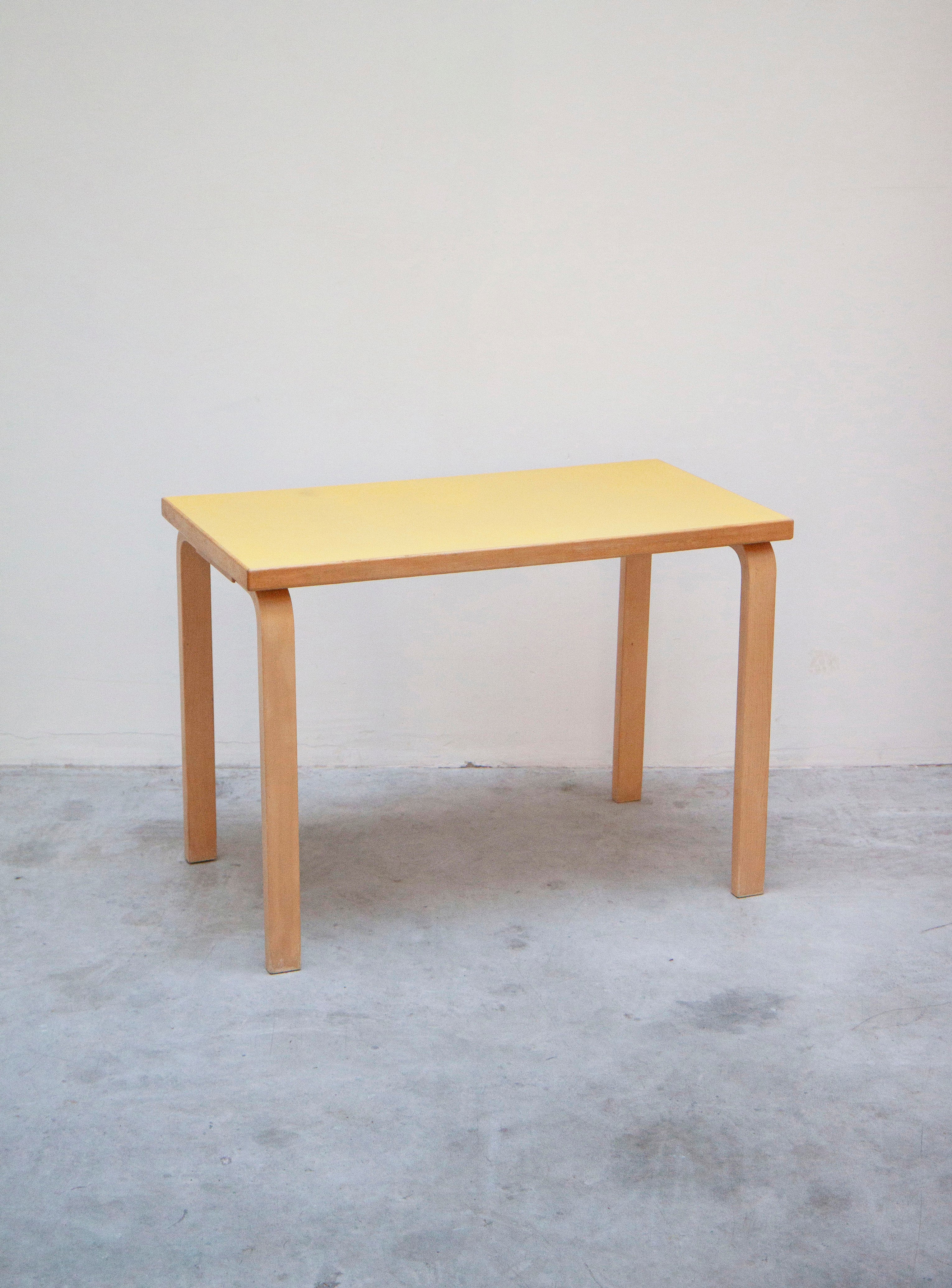 Artek Desk Dining Table by Alvar Aalto (Yellow) - Image 10