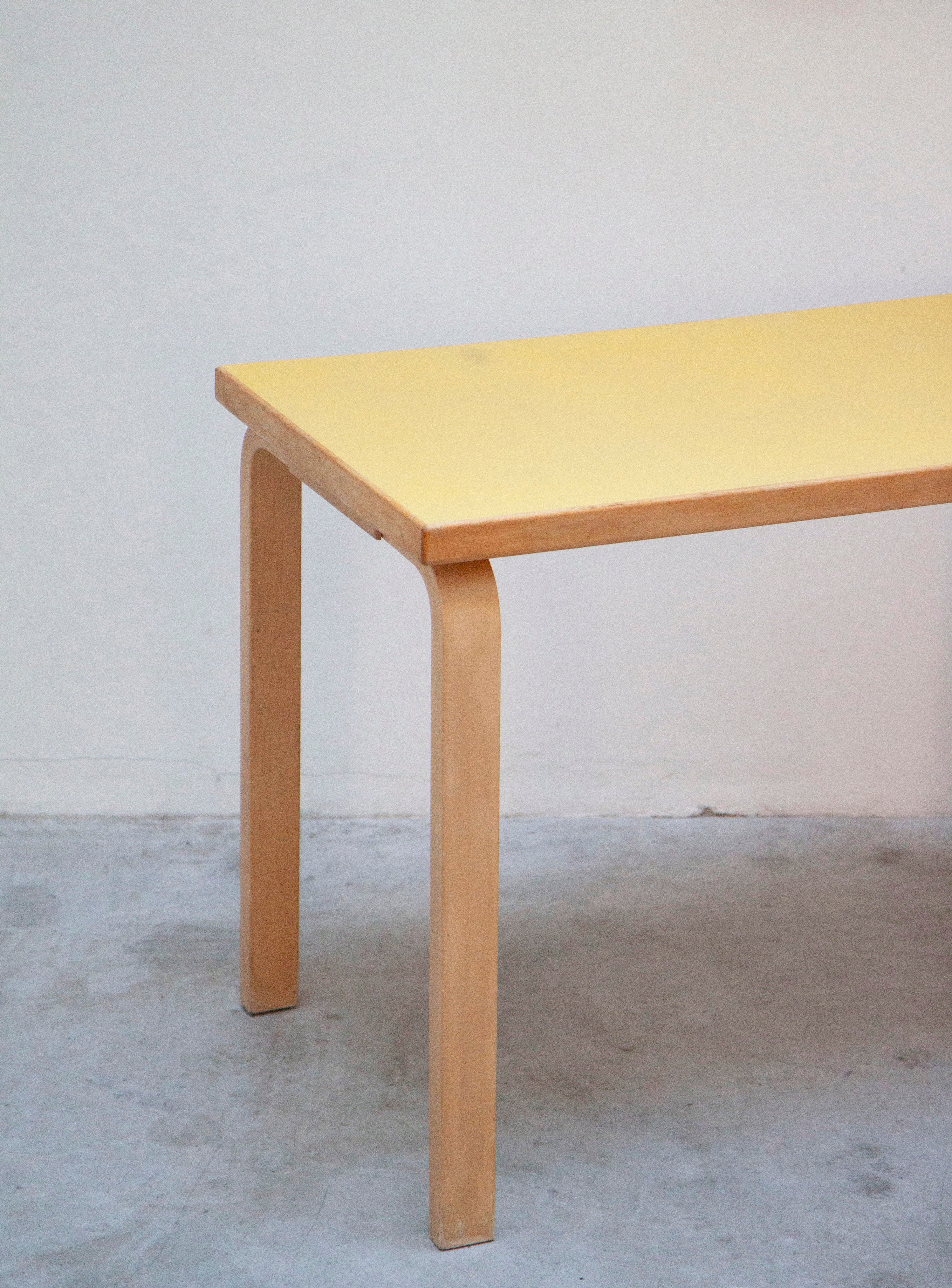Artek Desk Dining Table by Alvar Aalto (Yellow) - Image 12