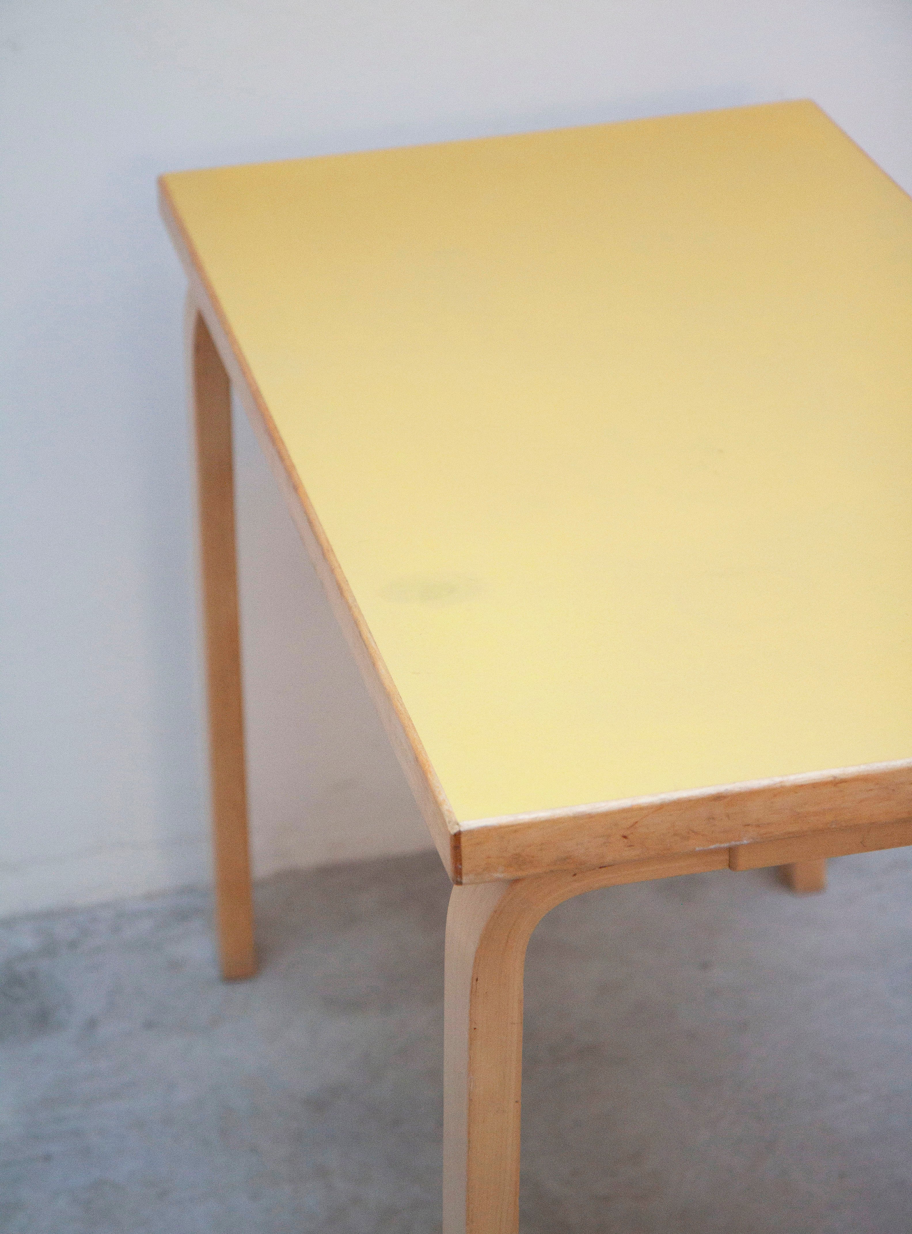 Artek Desk Dining Table by Alvar Aalto (Yellow) - Image 14