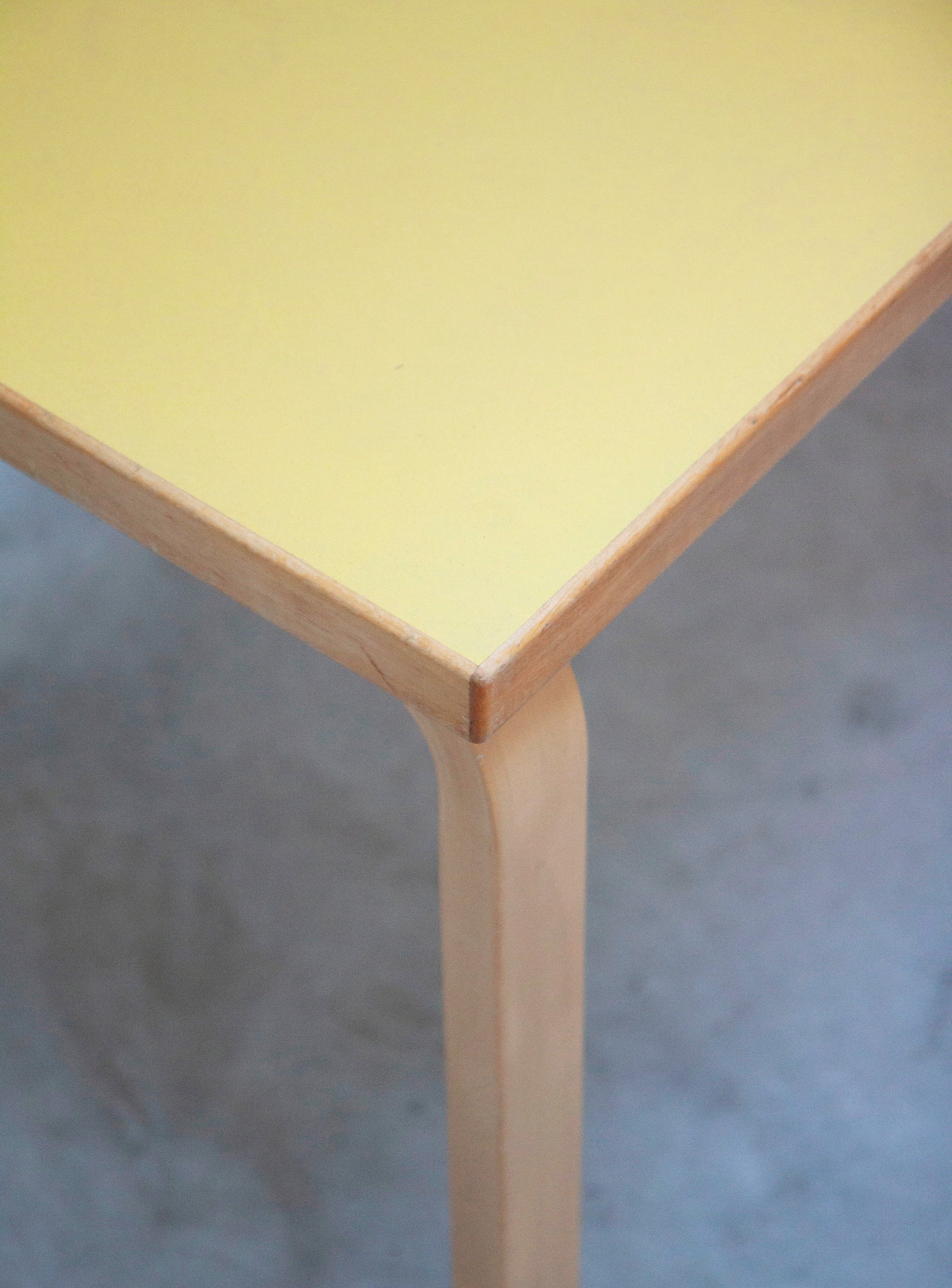 Artek Desk Dining Table by Alvar Aalto (Yellow) - Image 8