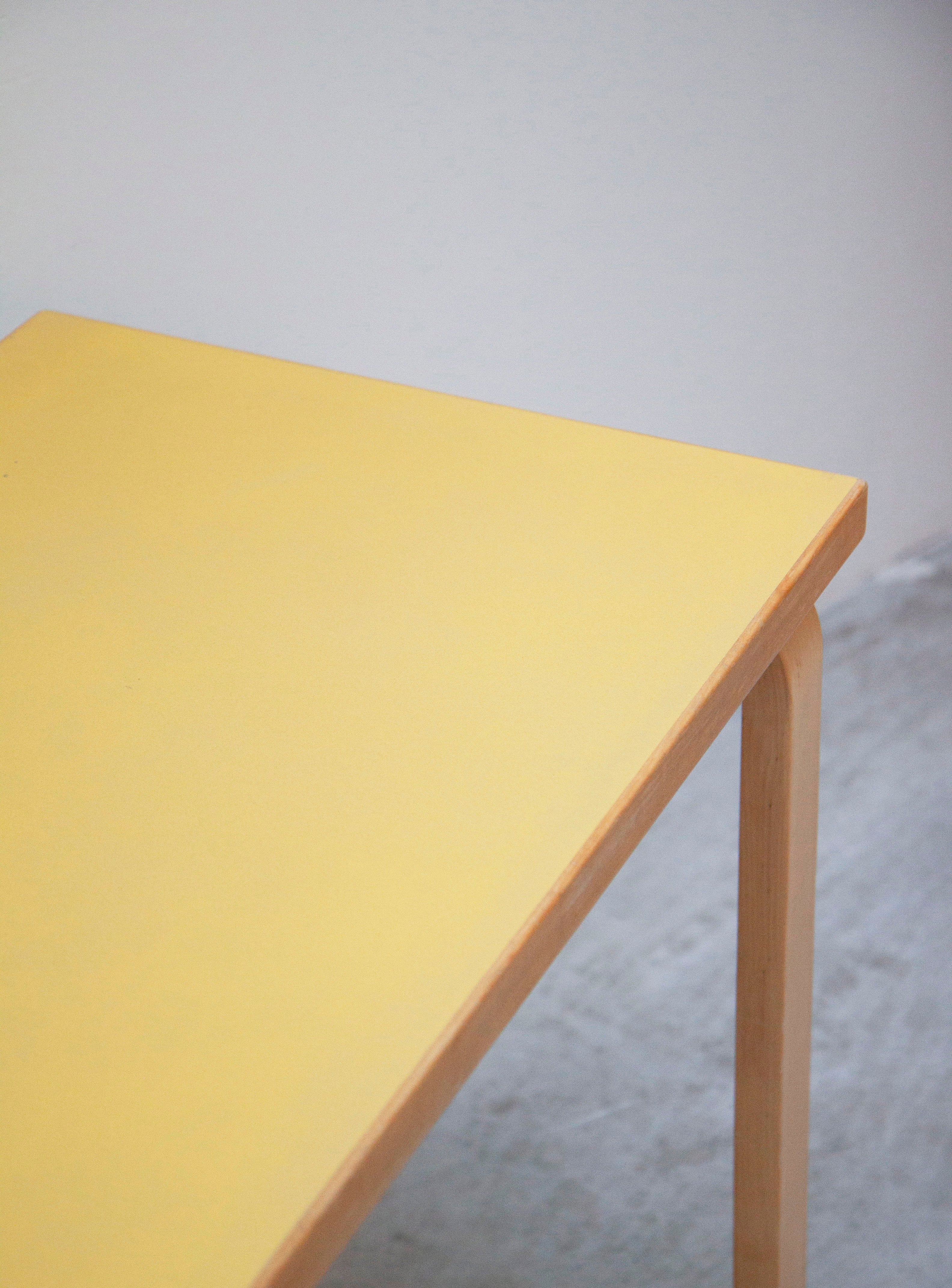 Artek Desk Dining Table by Alvar Aalto (Yellow) - Image 9