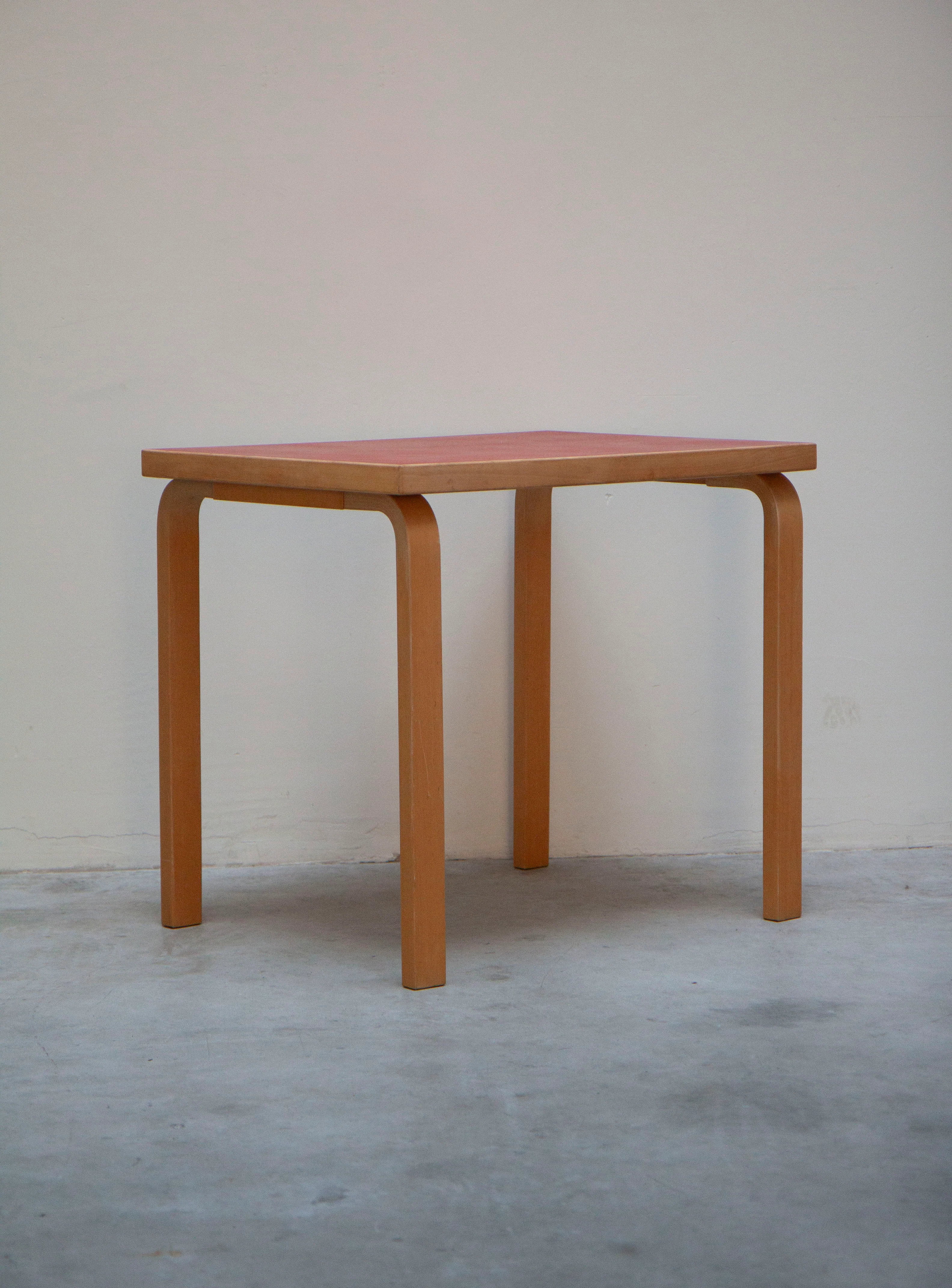 Artek Desk or Dining Table by Alvar Aalto (Red) - Image 3