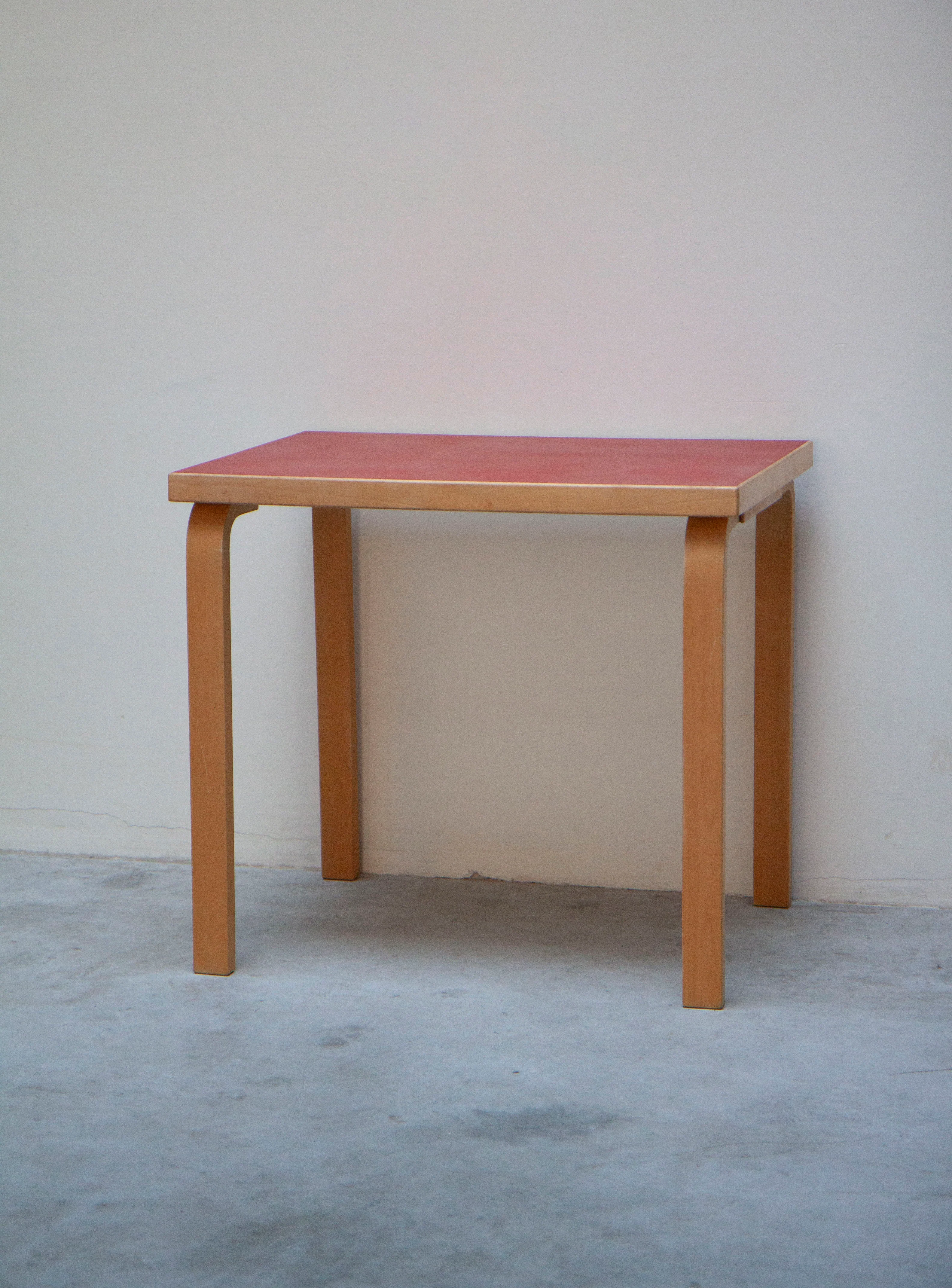 Artek Desk or Dining Table by Alvar Aalto (Red) - Image 4