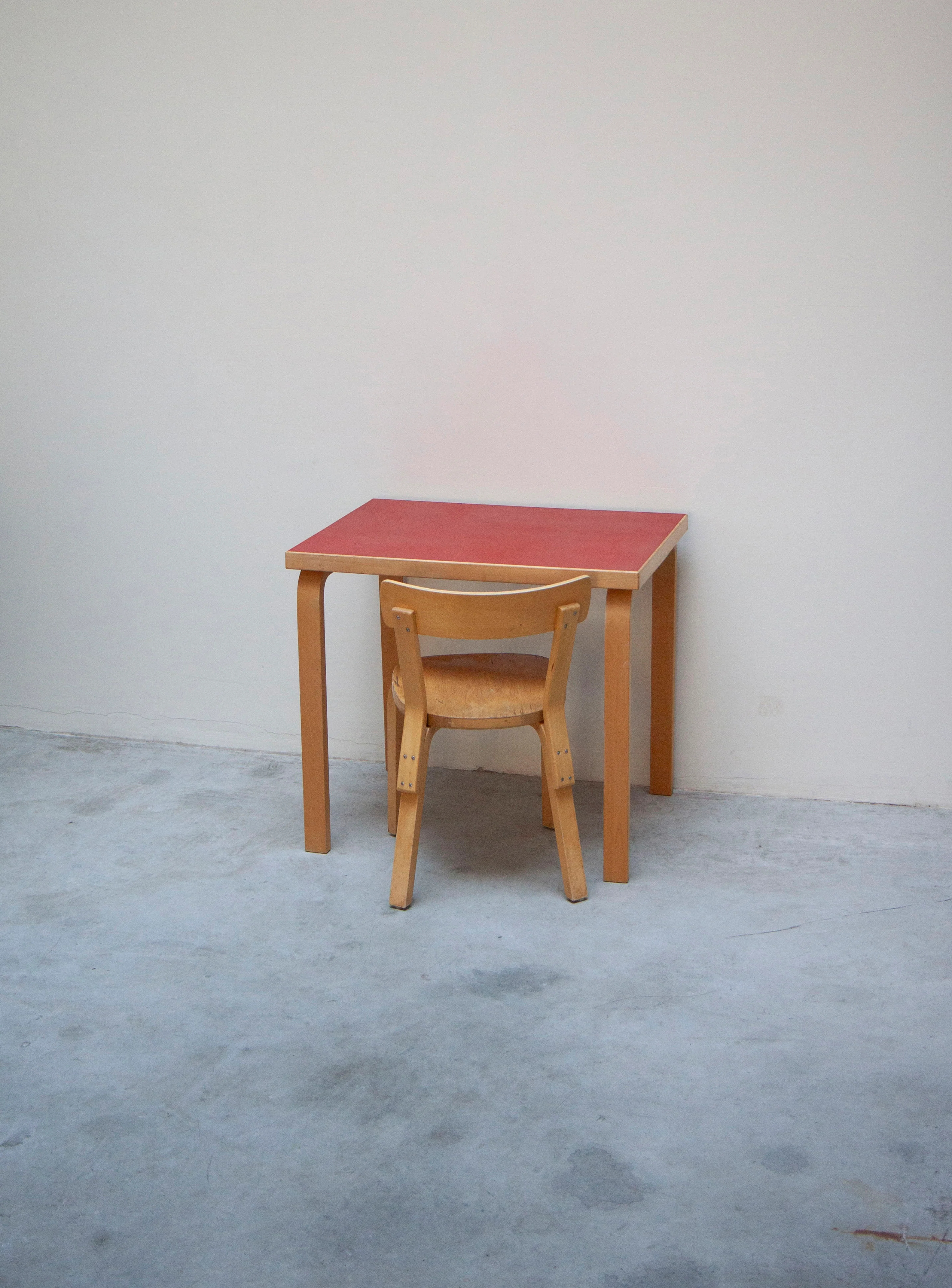 Artek Desk or Dining Table by Alvar Aalto (Red) - Image 5