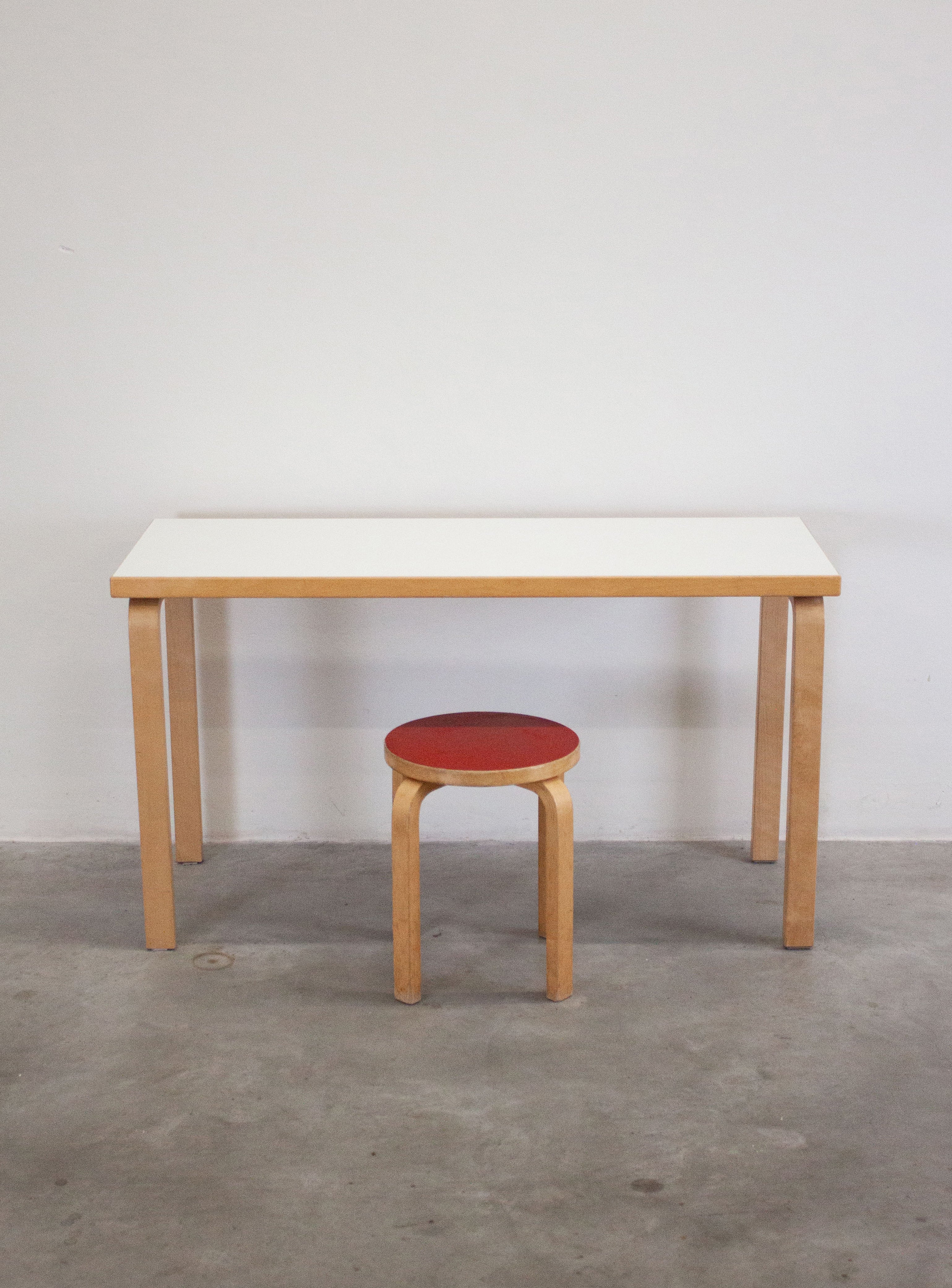 Artek Dining Table or Desk by Alvar Aalto (White) - Image 3
