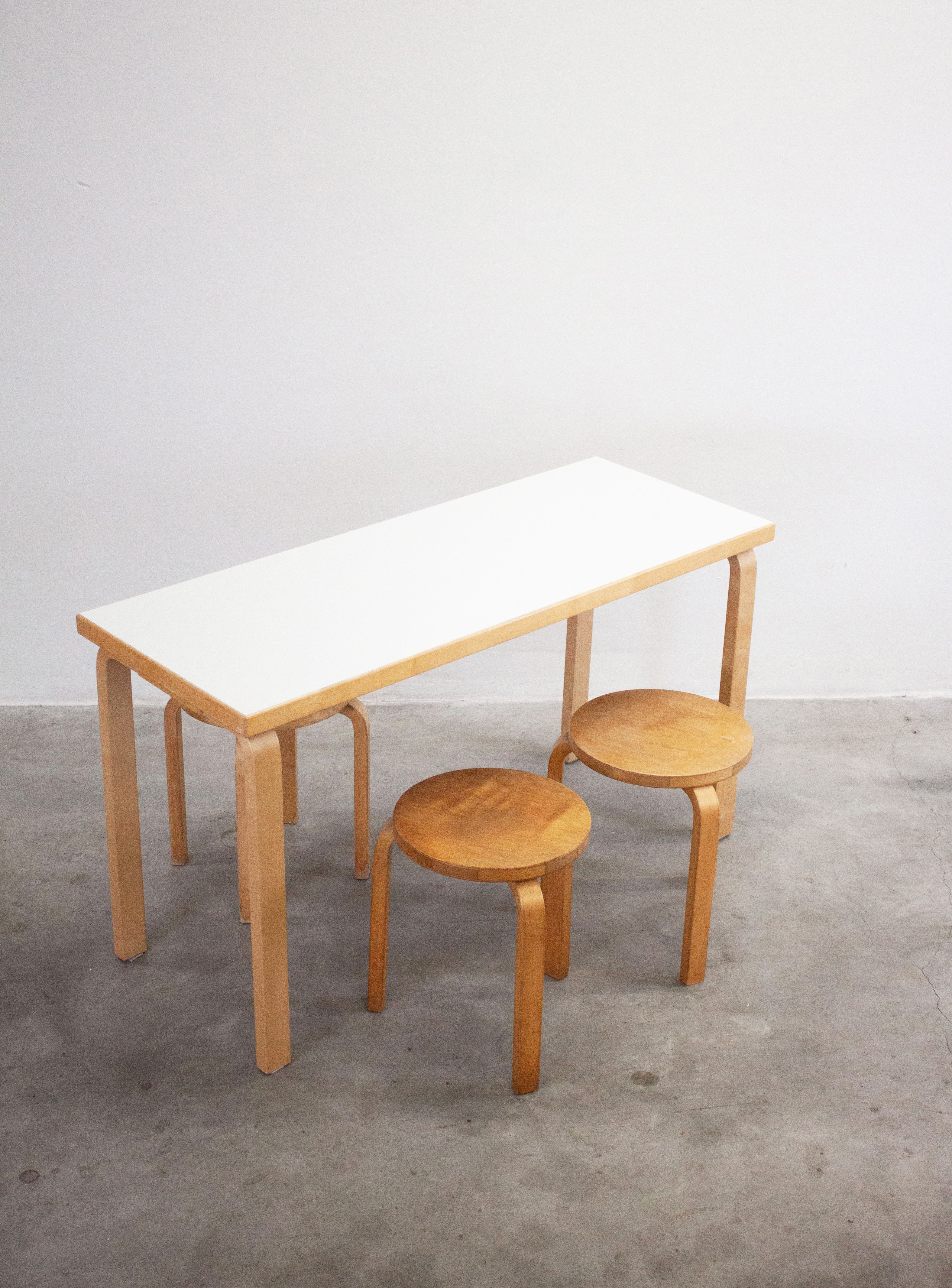 Artek Dining Table or Desk by Alvar Aalto (White) - Image 8