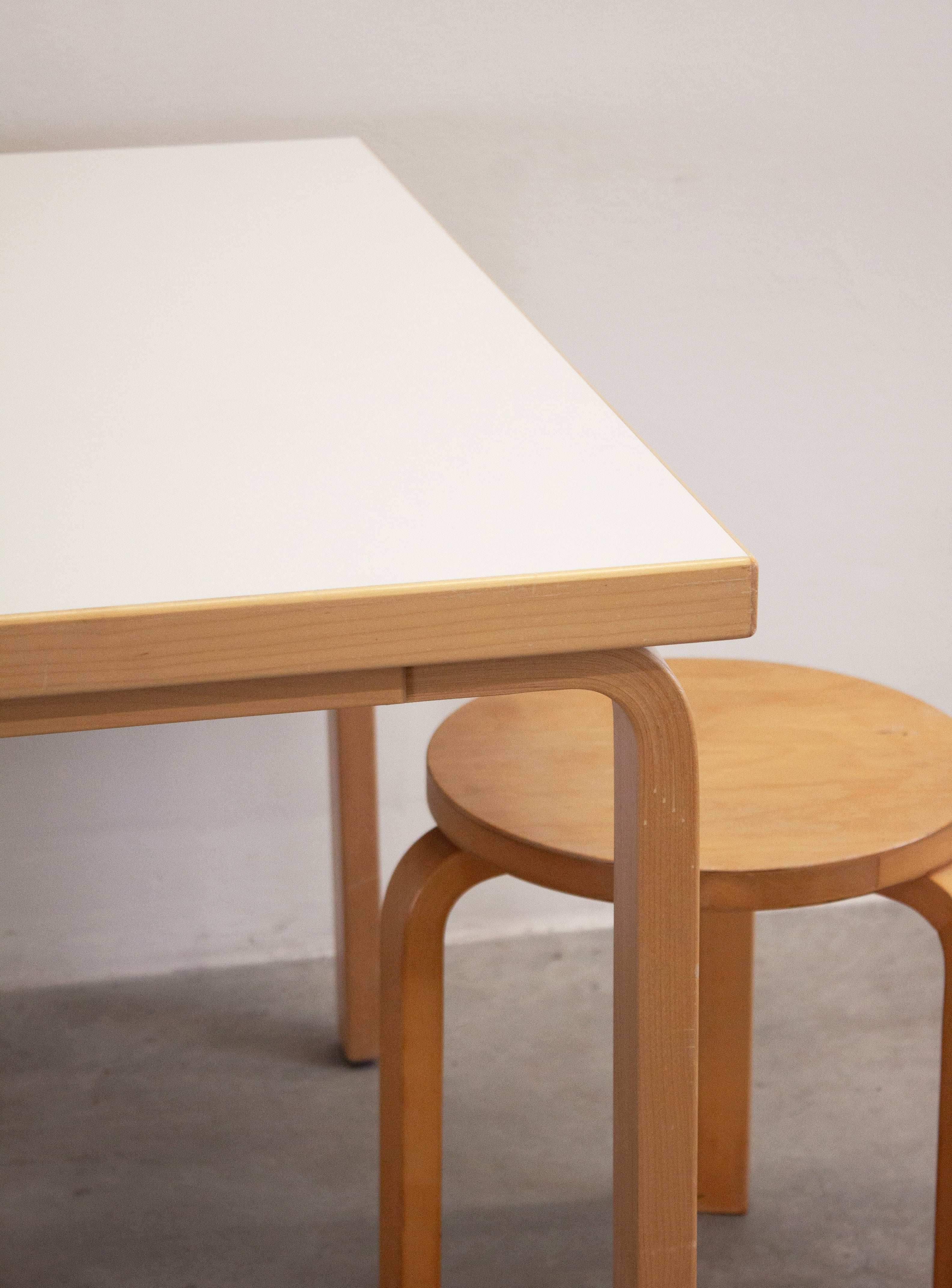 Artek Dining Table or Desk by Alvar Aalto (White) - Image 21