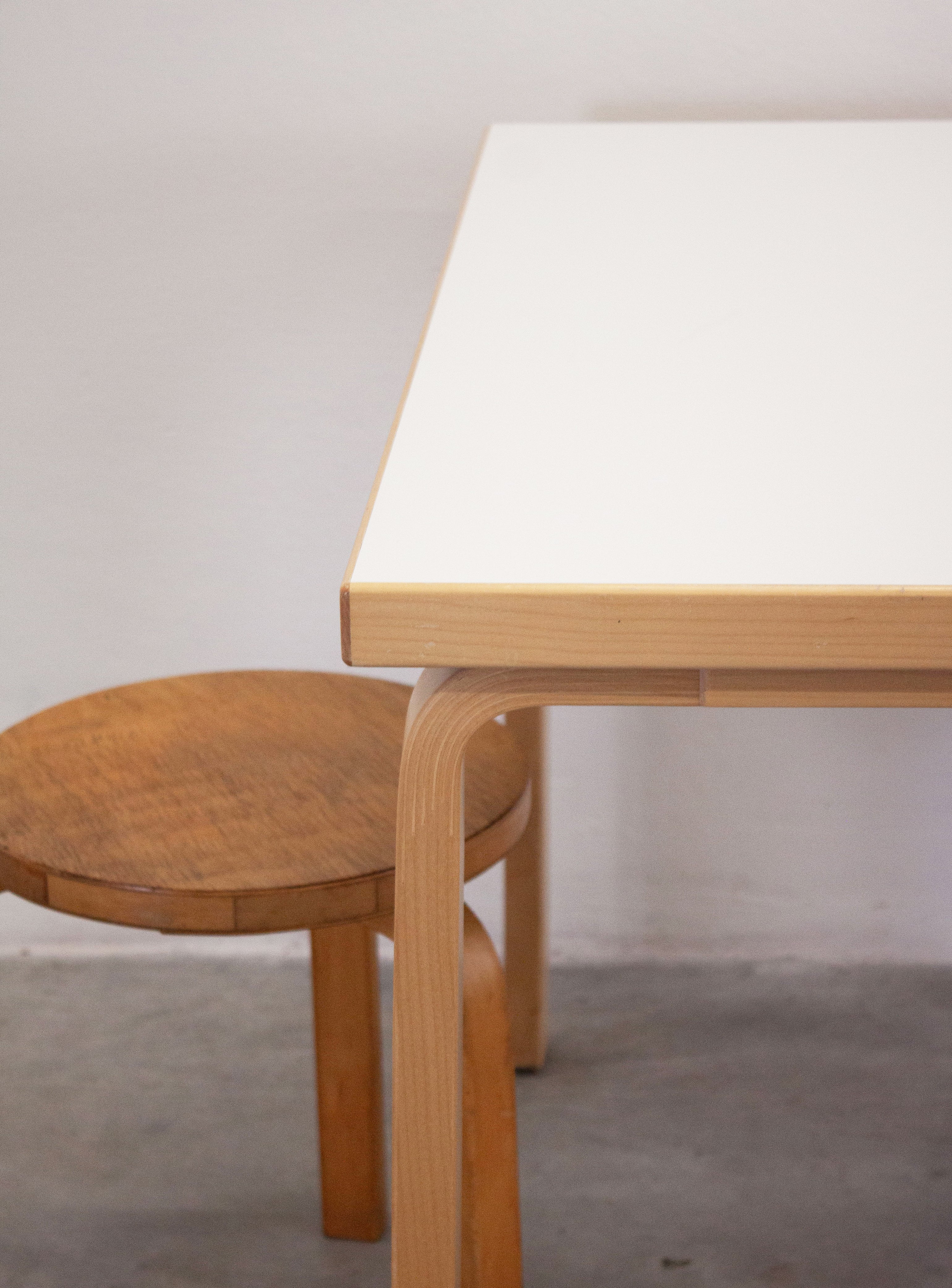 Artek Dining Table or Desk by Alvar Aalto (White) - Image 22