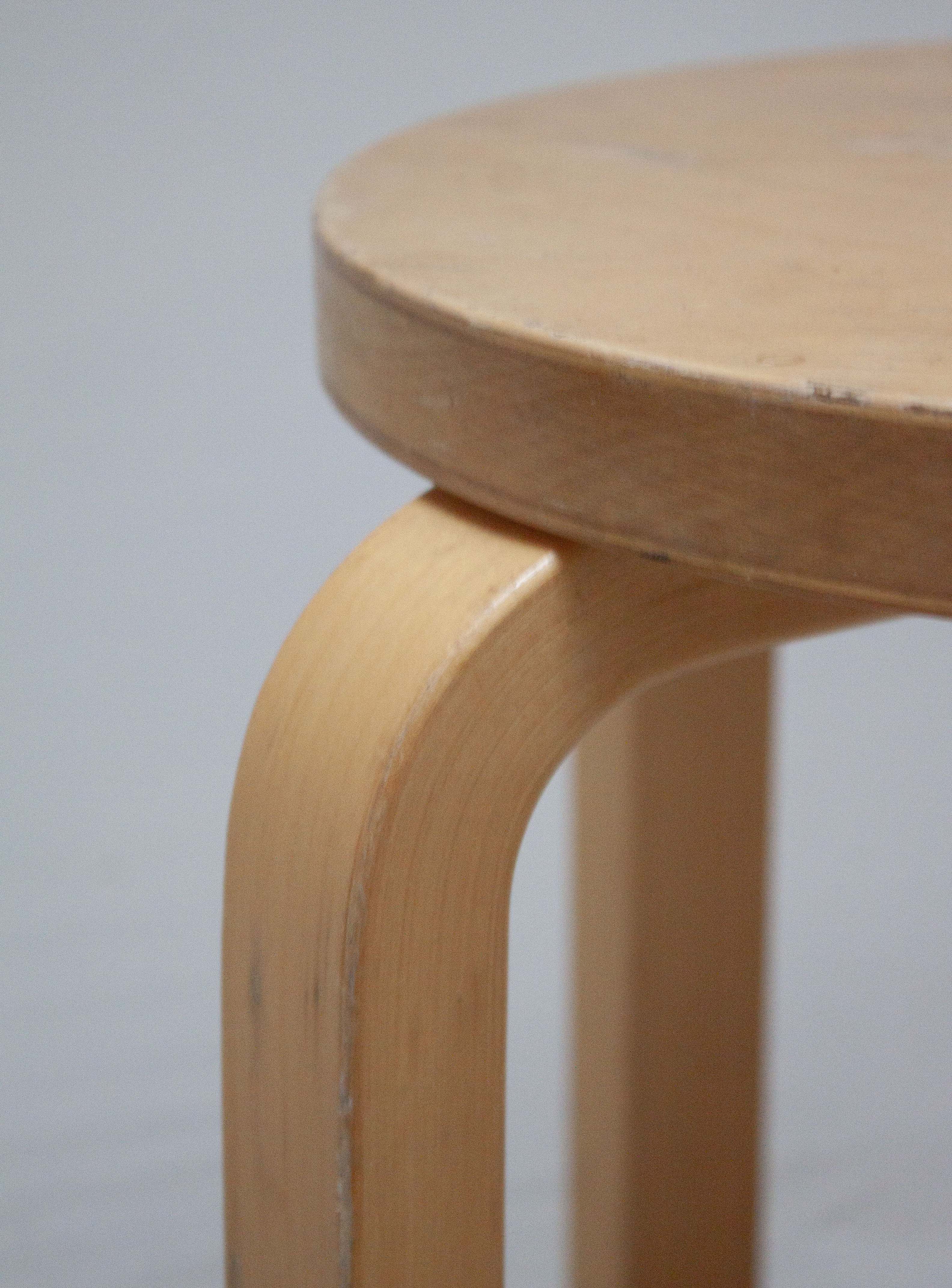 Artek E60 Stool by Alvar Aalto (Birch) - Image 15