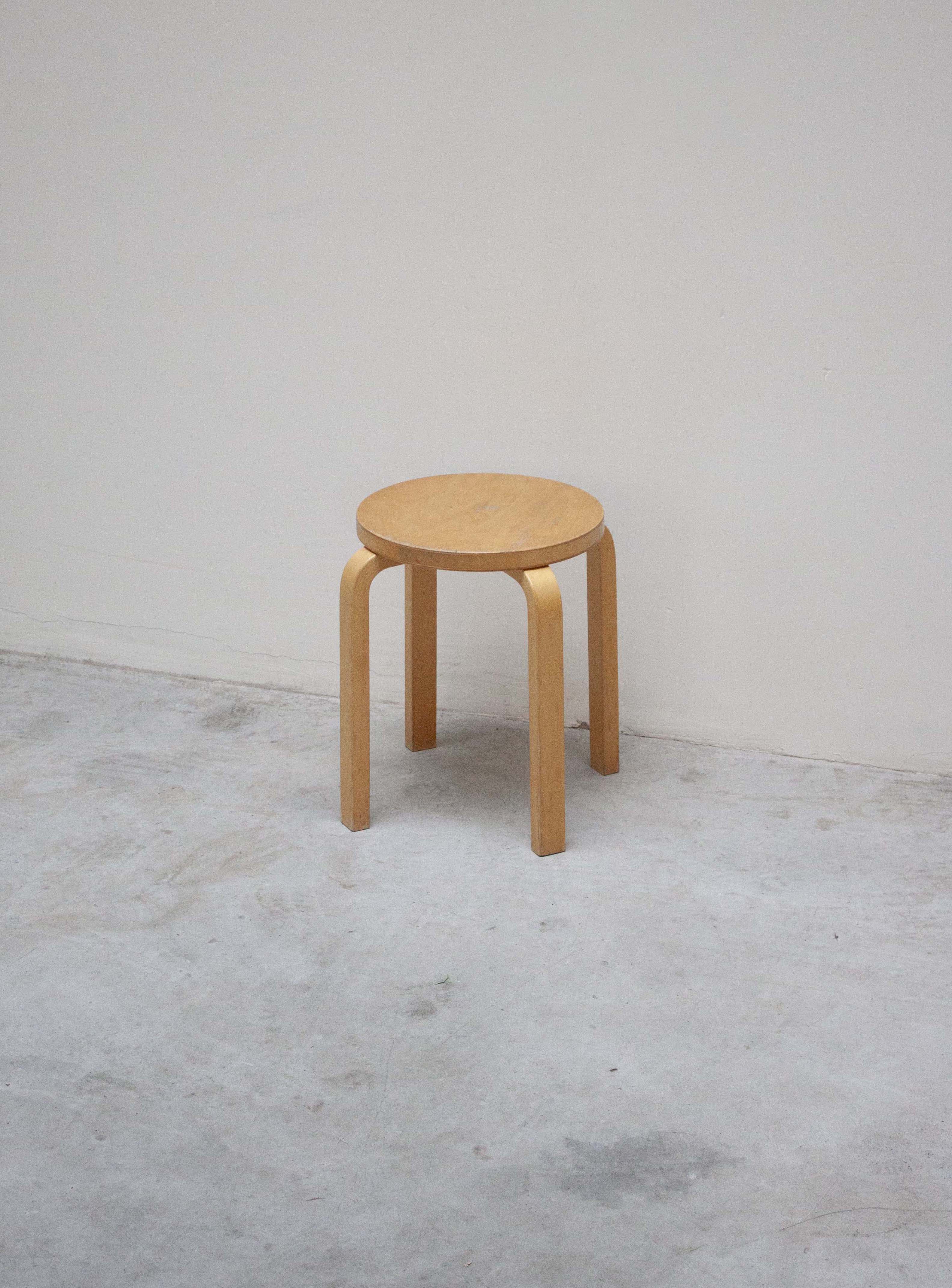 Artek E60 Stool by Alvar Aalto (Birch) - Image 2