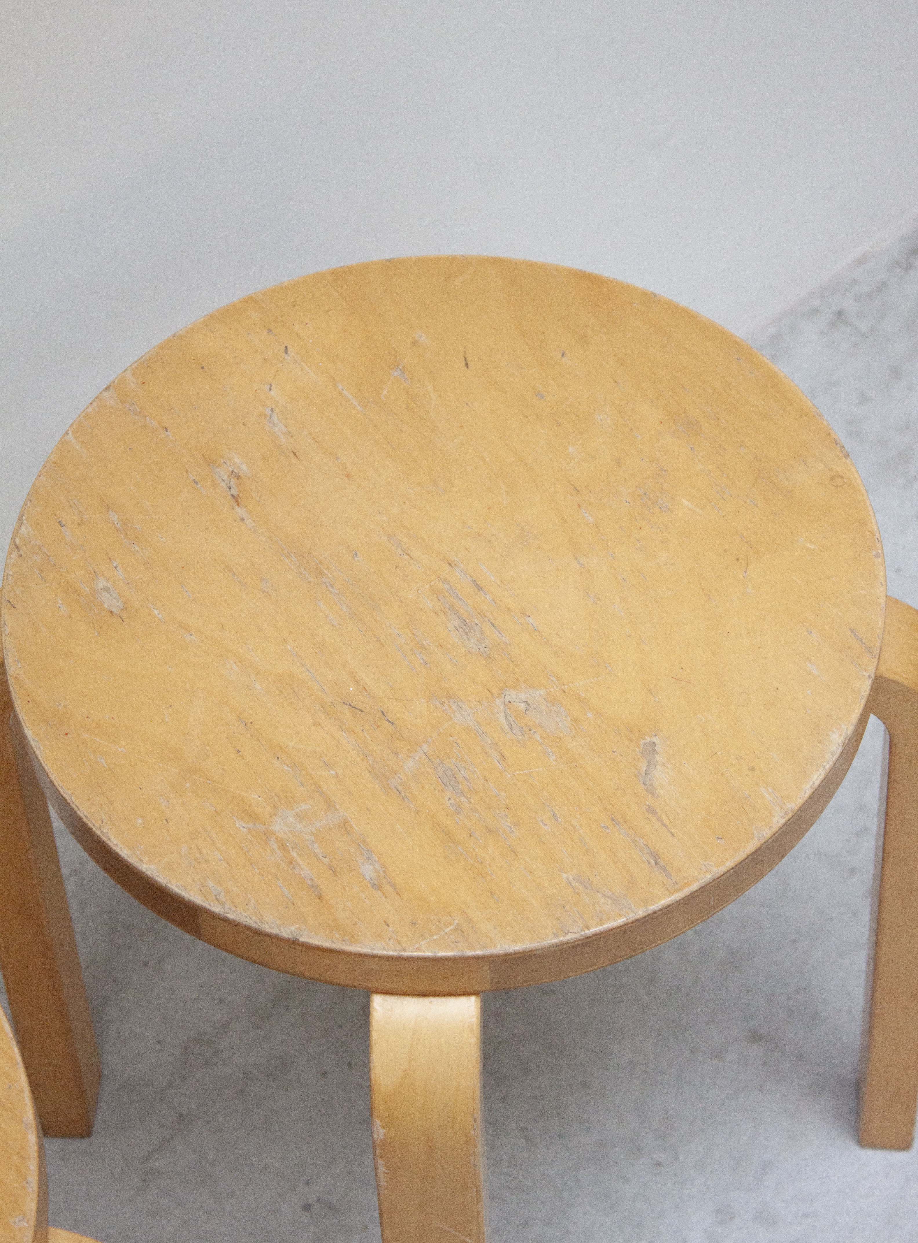 Artek E60 Stool by Alvar Aalto (Birch) - Image 26