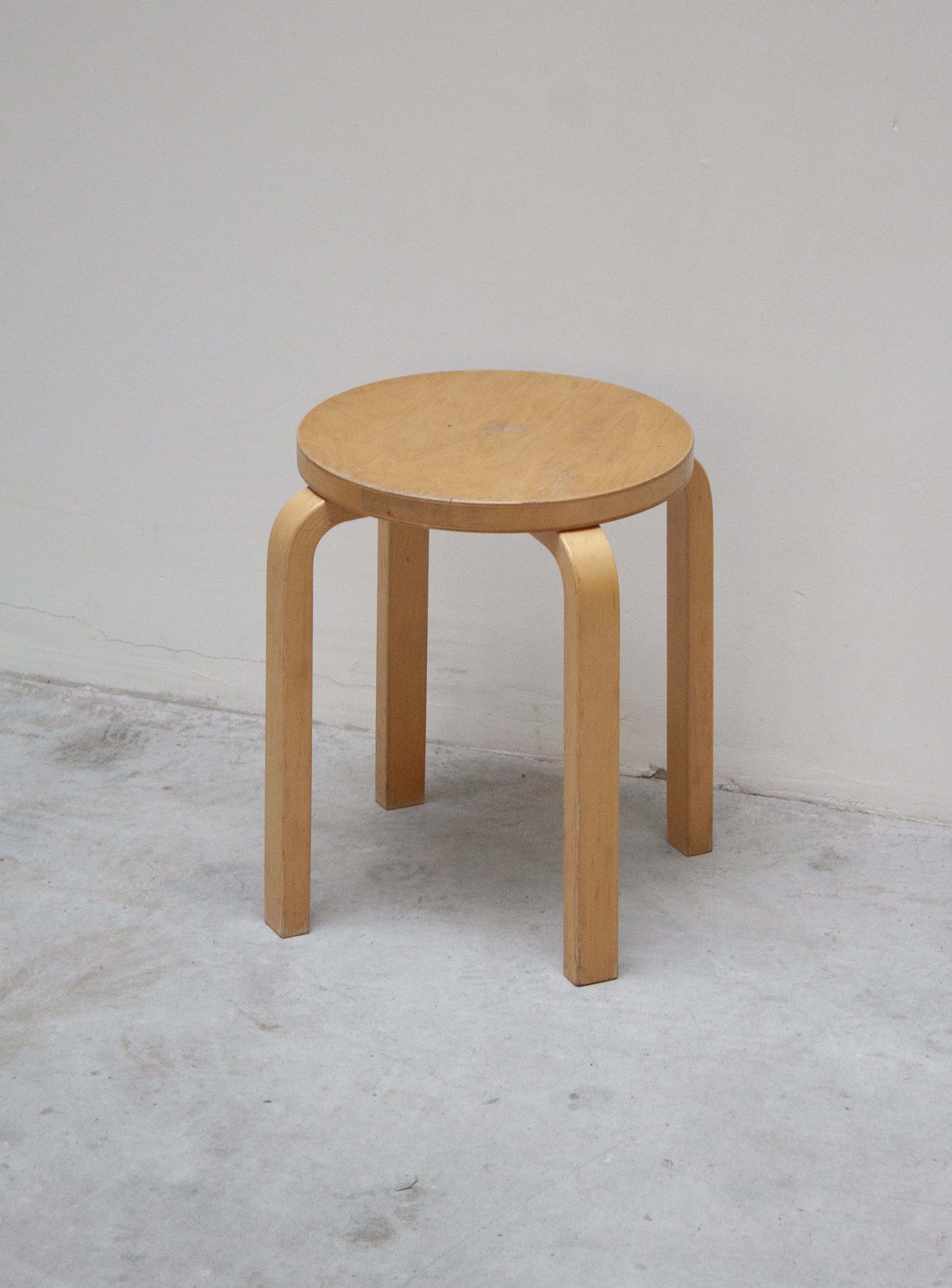 Artek E60 Stool by Alvar Aalto (Birch) - Image 4