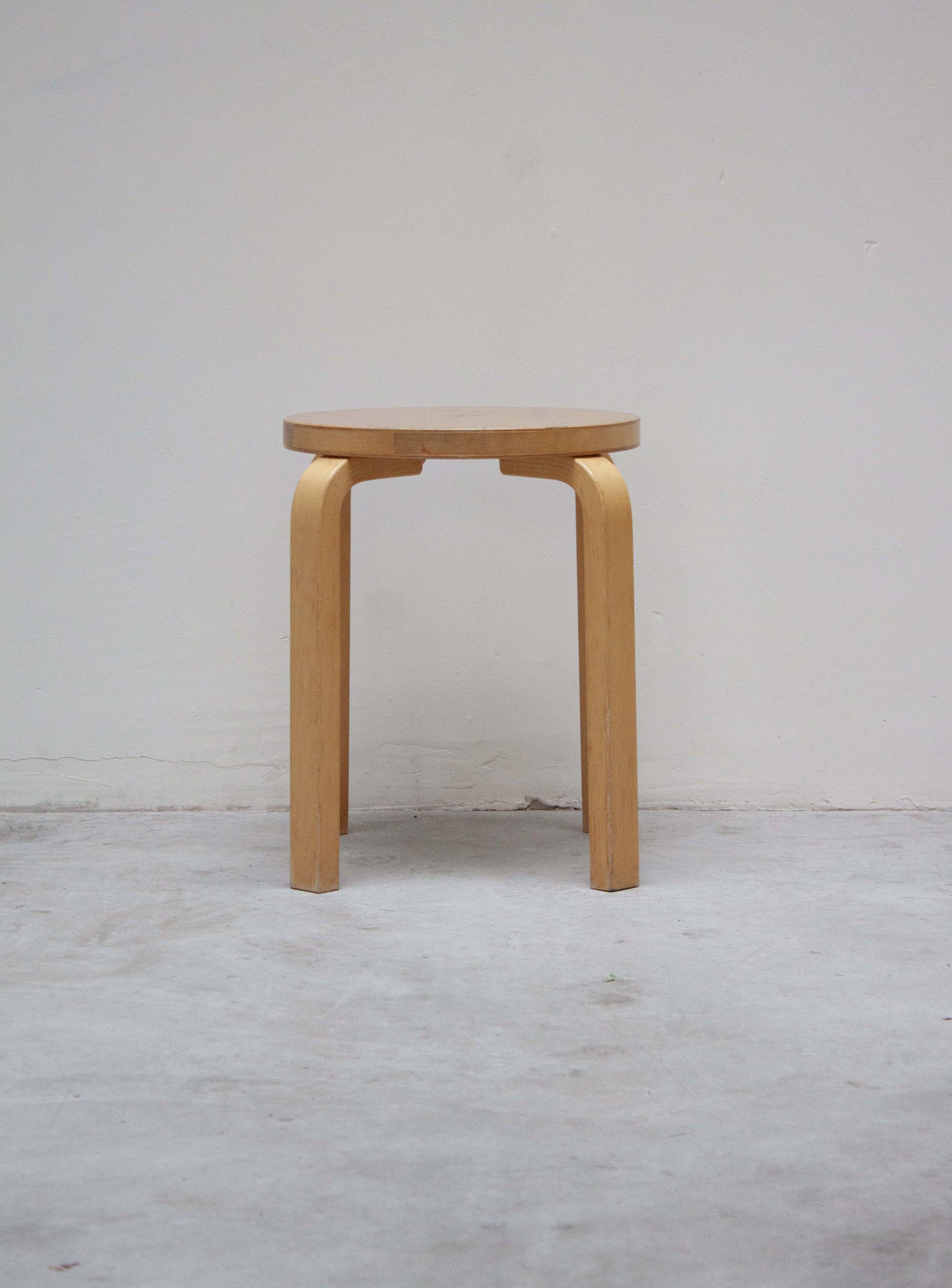 Artek E60 Stool by Alvar Aalto (Birch) - Image 5