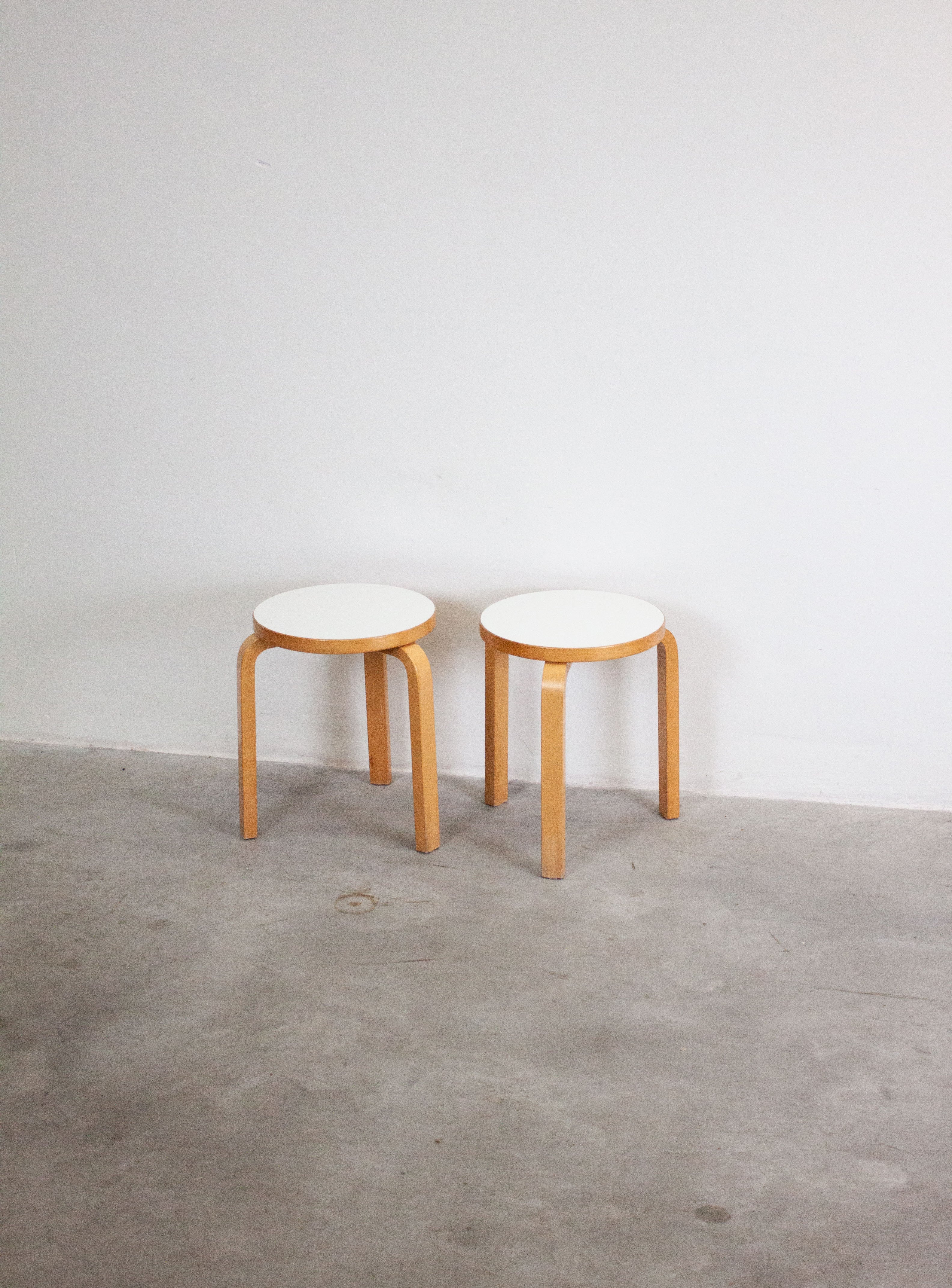 Artek Model 60 Stool by Alvar Aalto (White) - Image 20