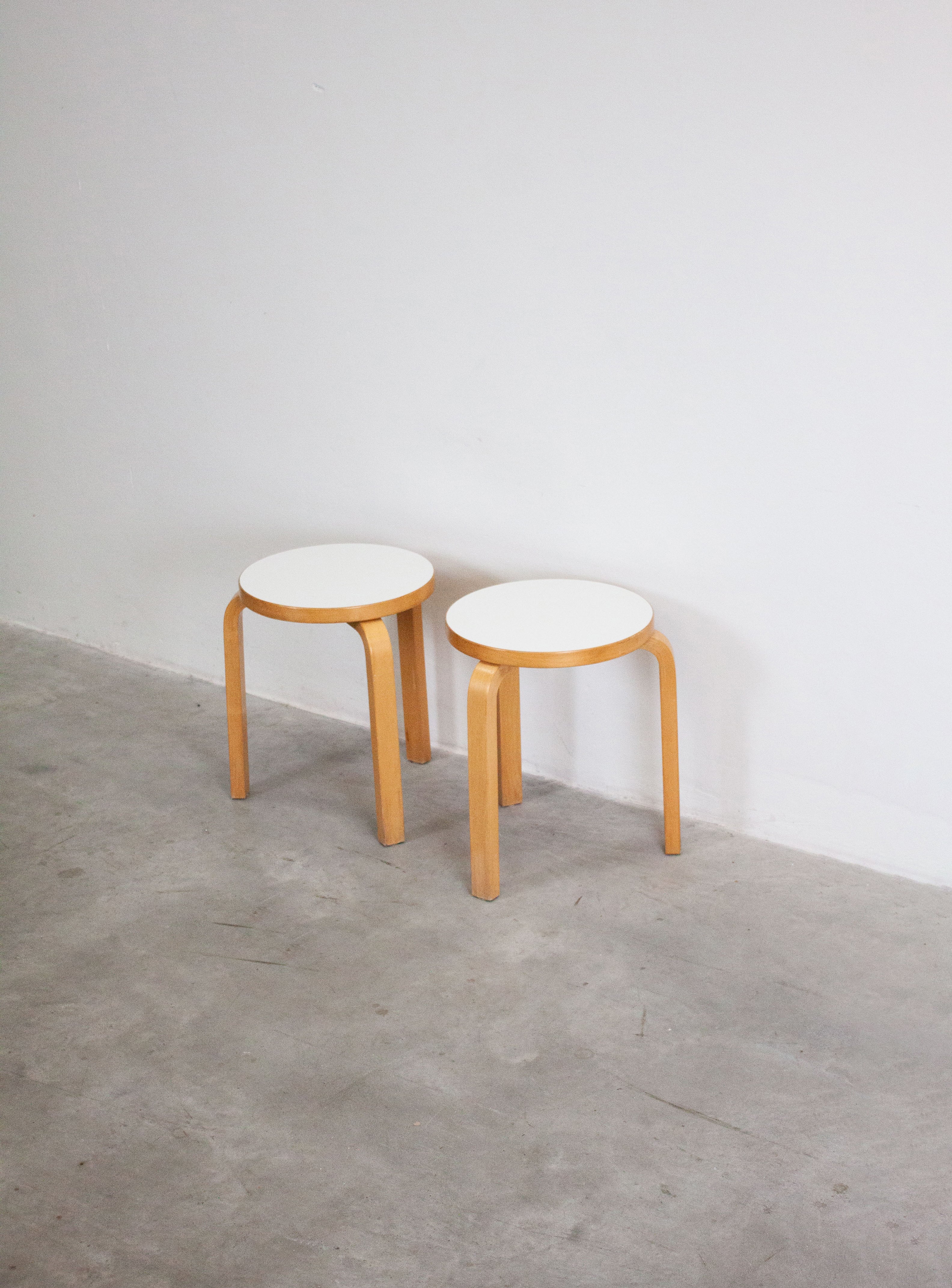 Artek Model 60 Stool by Alvar Aalto (White) - Image 21
