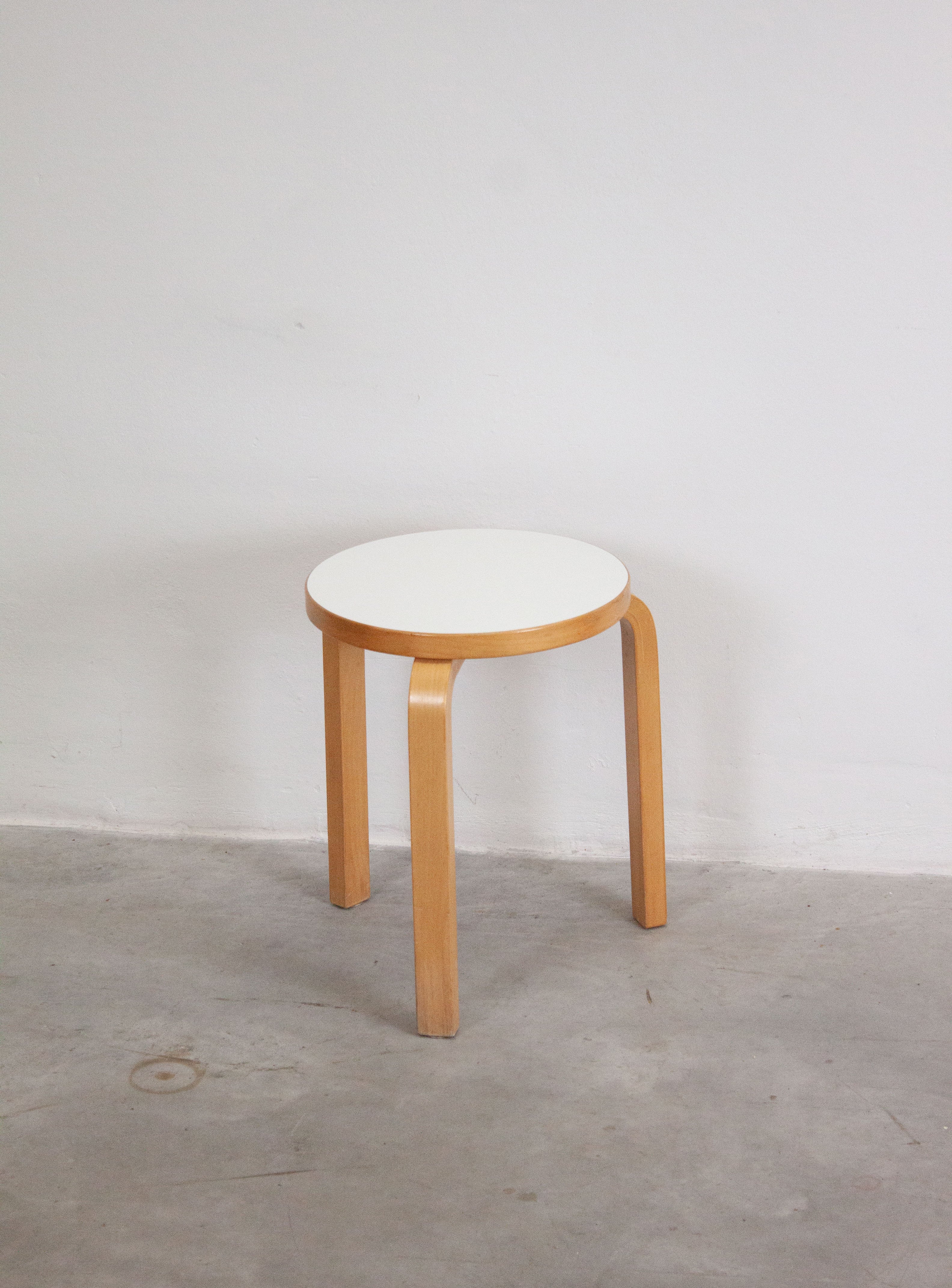 Artek Model 60 Stool by Alvar Aalto (White) - Image 3