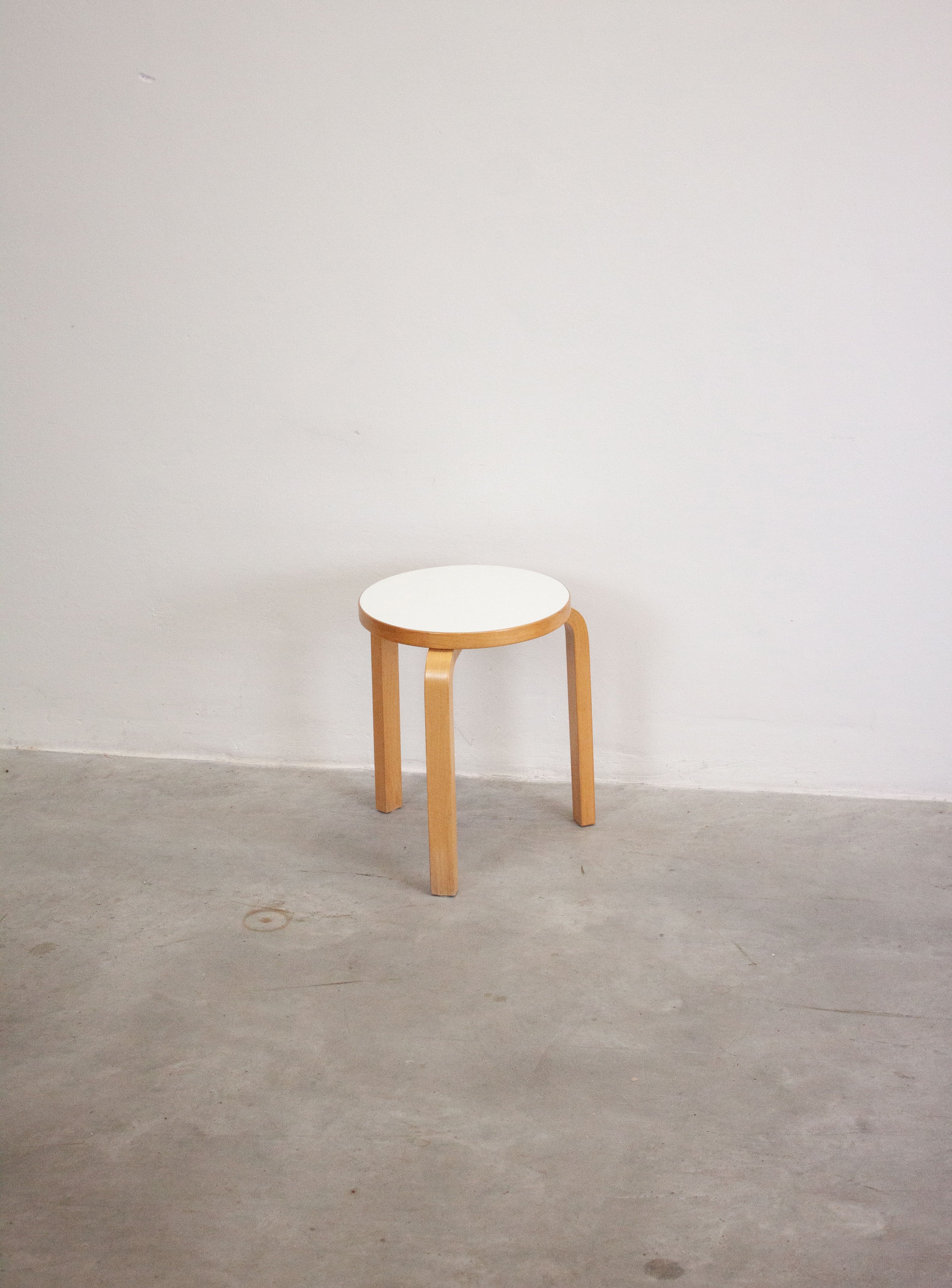 Artek Model 60 Stool by Alvar Aalto (White) - Image 4