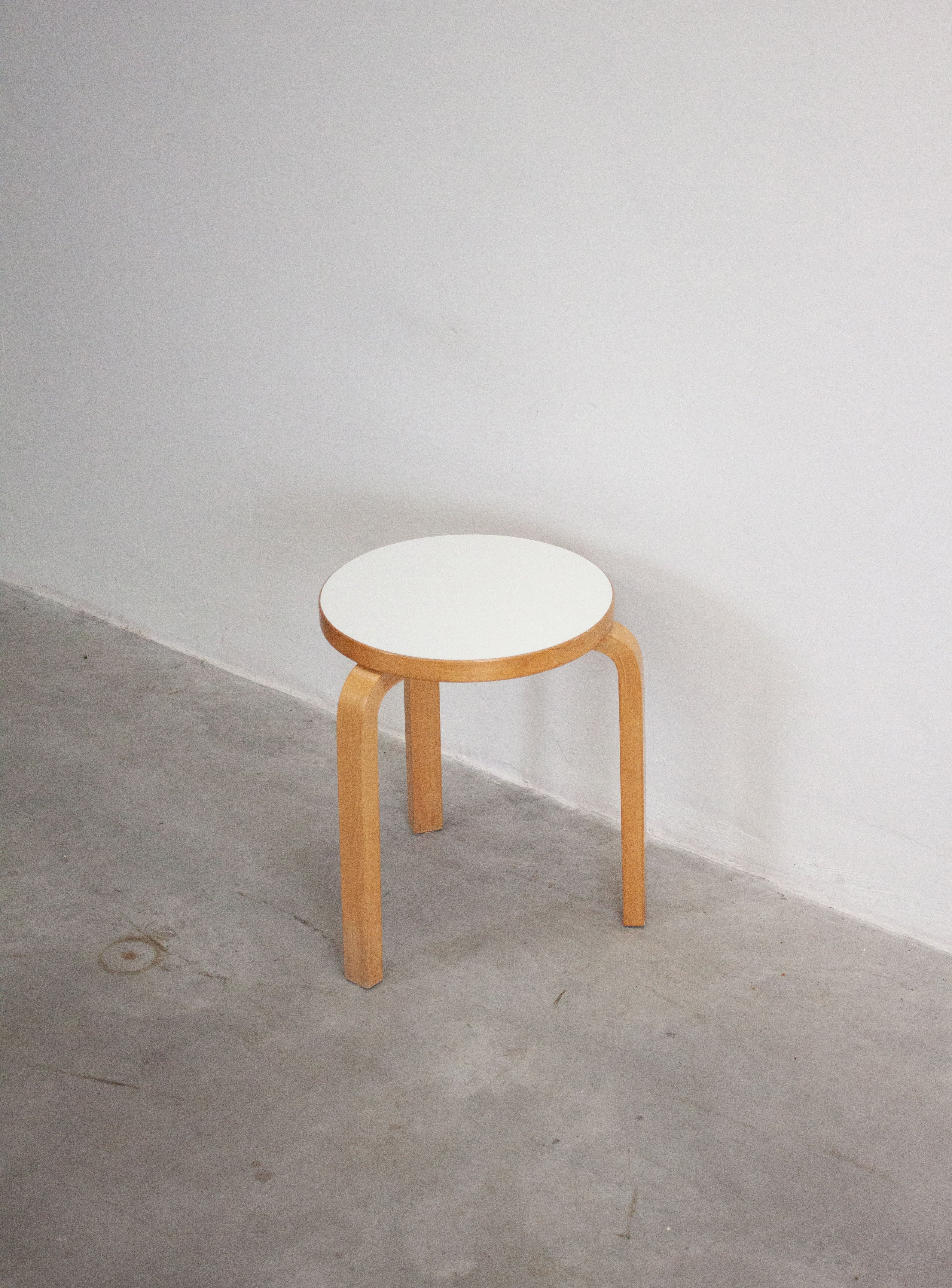 Artek Model 60 Stool by Alvar Aalto (White) - Image 5