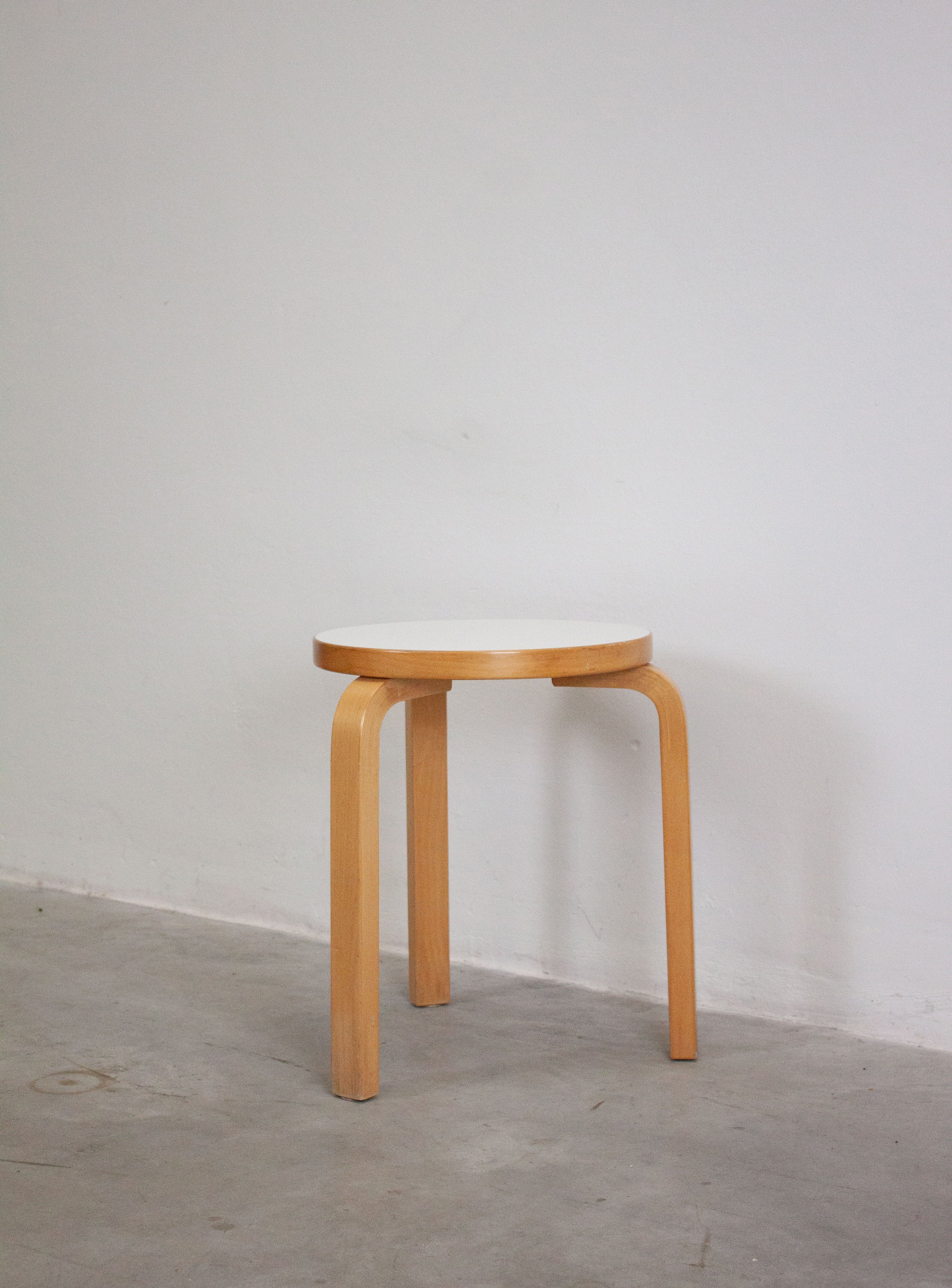 Artek Model 60 Stool by Alvar Aalto (White) - Image 6