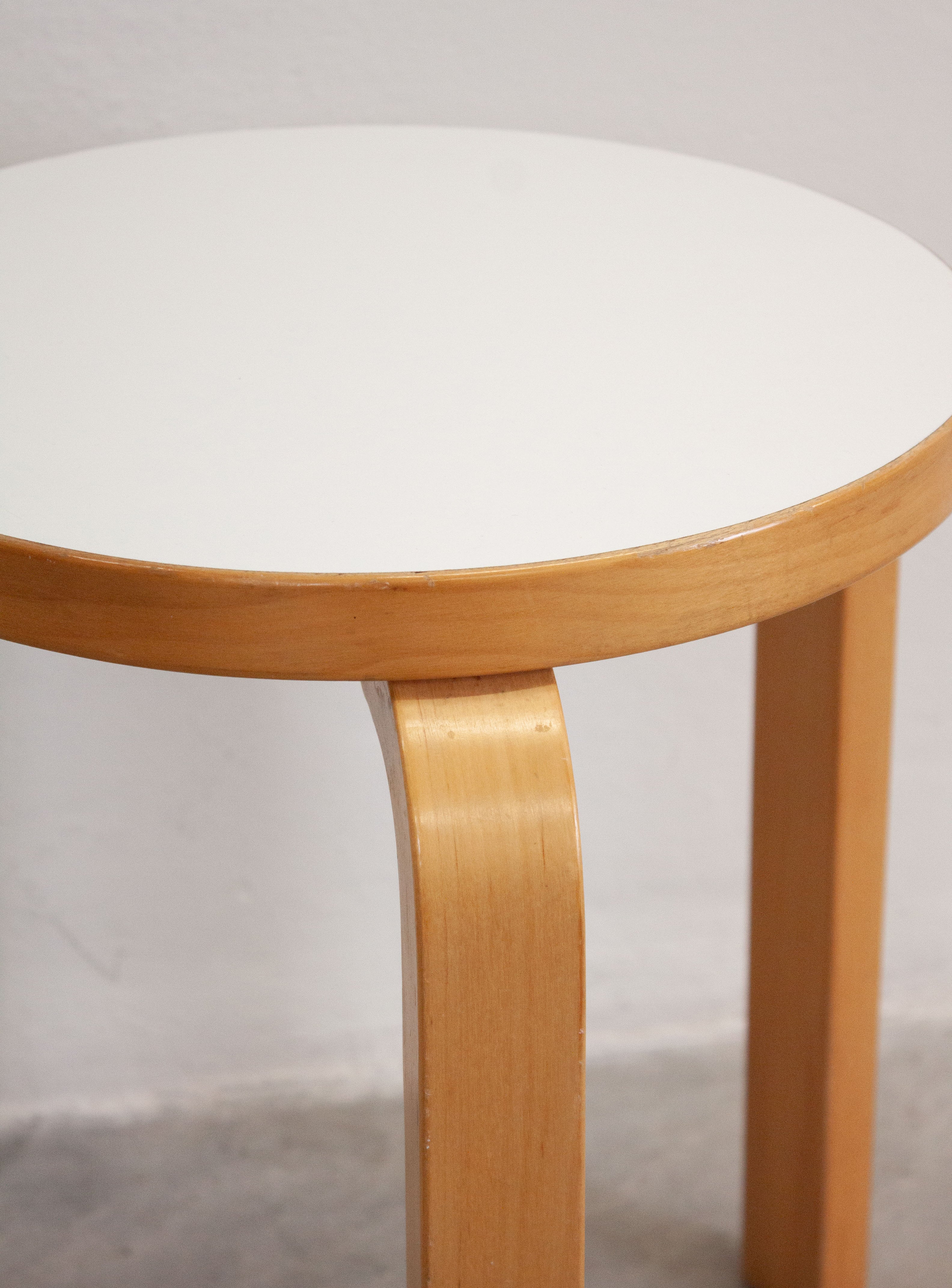 Artek Model 60 Stool by Alvar Aalto (White) - Image 9