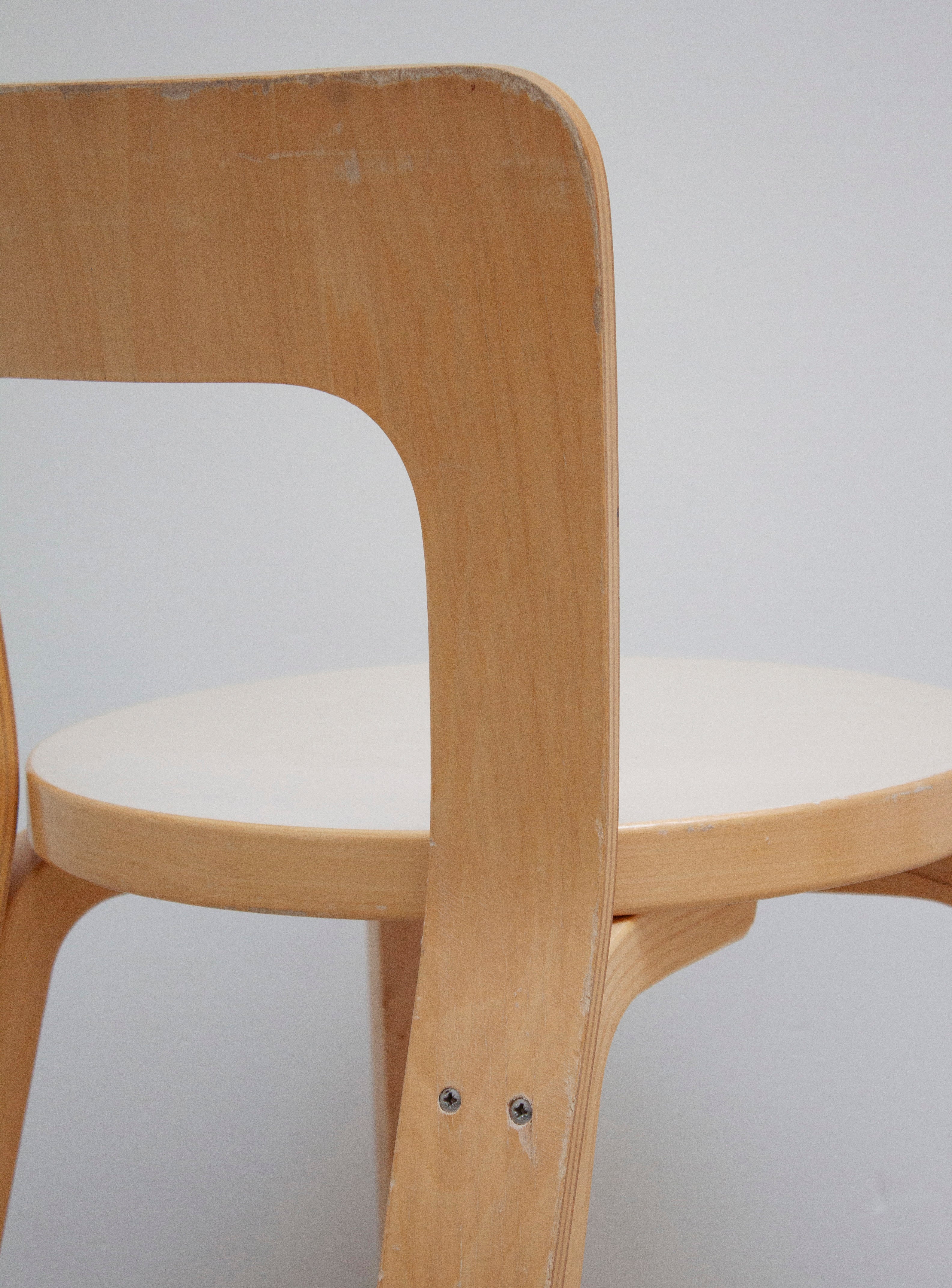 Artek Model 65 Chair by Alvar Aalto (Beige) - Image 17