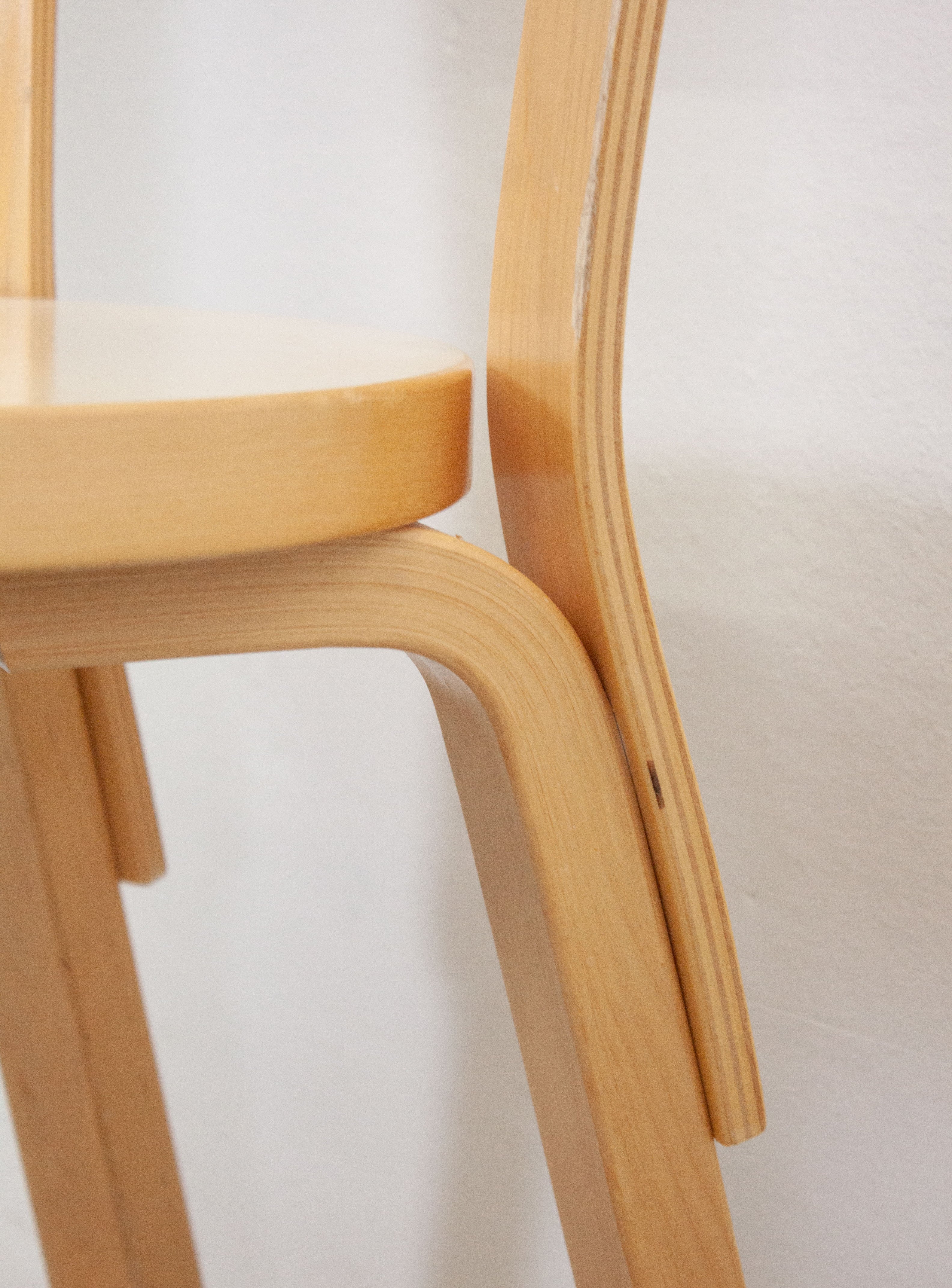 Artek Model 65 Chair by Alvar Aalto (Beige) - Image 17