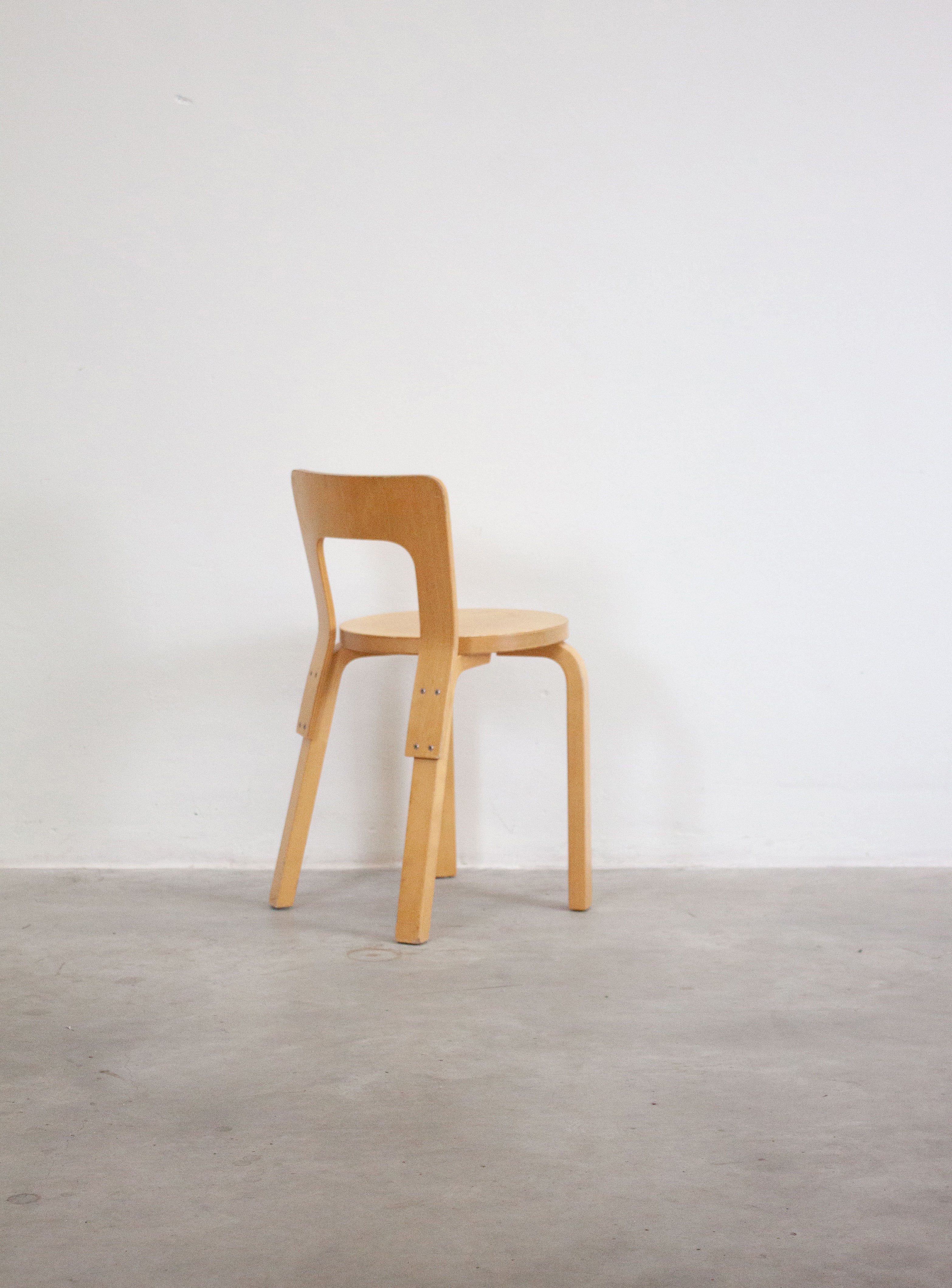 Artek Model 65 Chair by Alvar Aalto (Birch) - Image 12