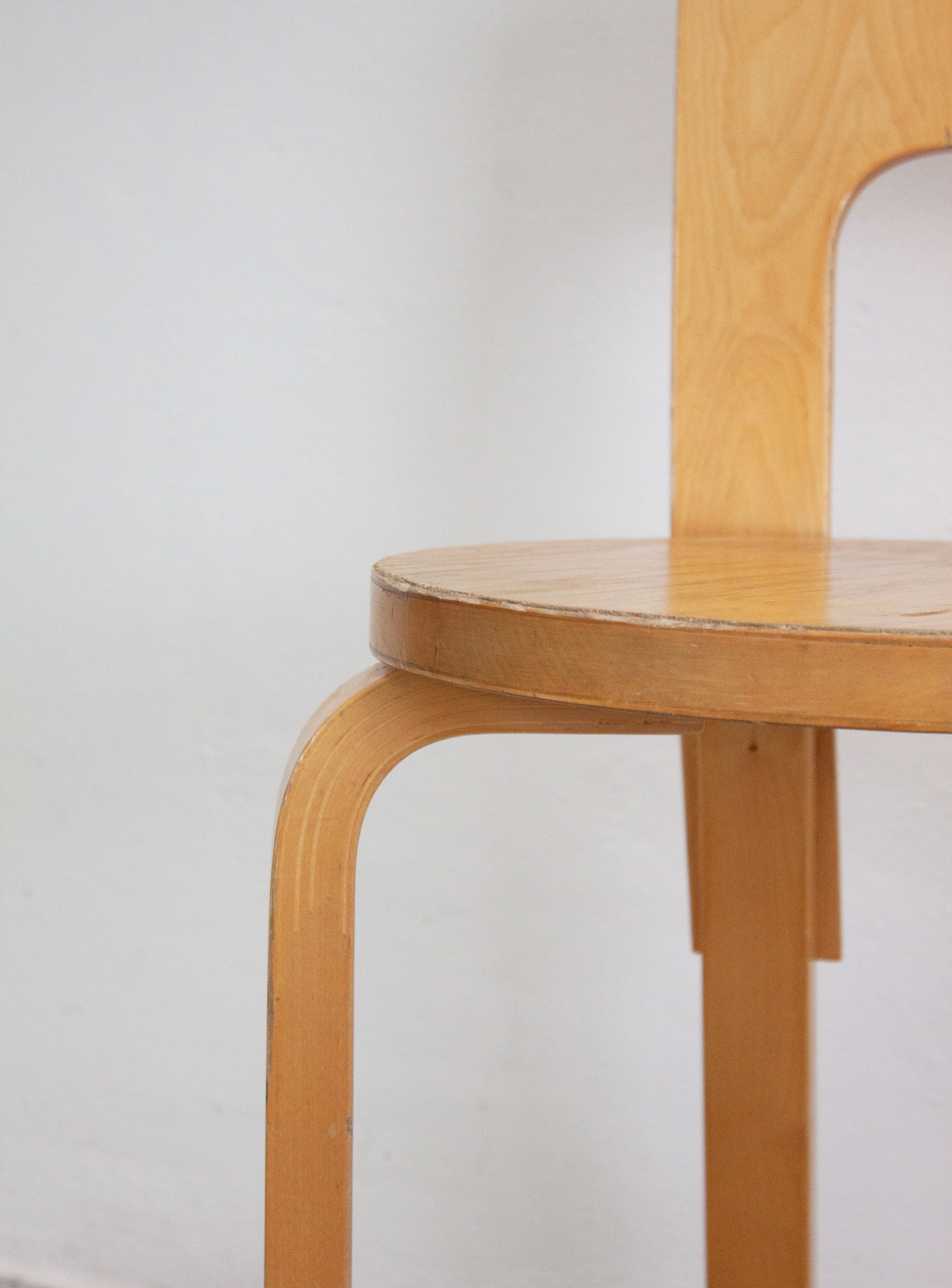 Artek Model 65 Chair by Alvar Aalto (Birch) - Image 17