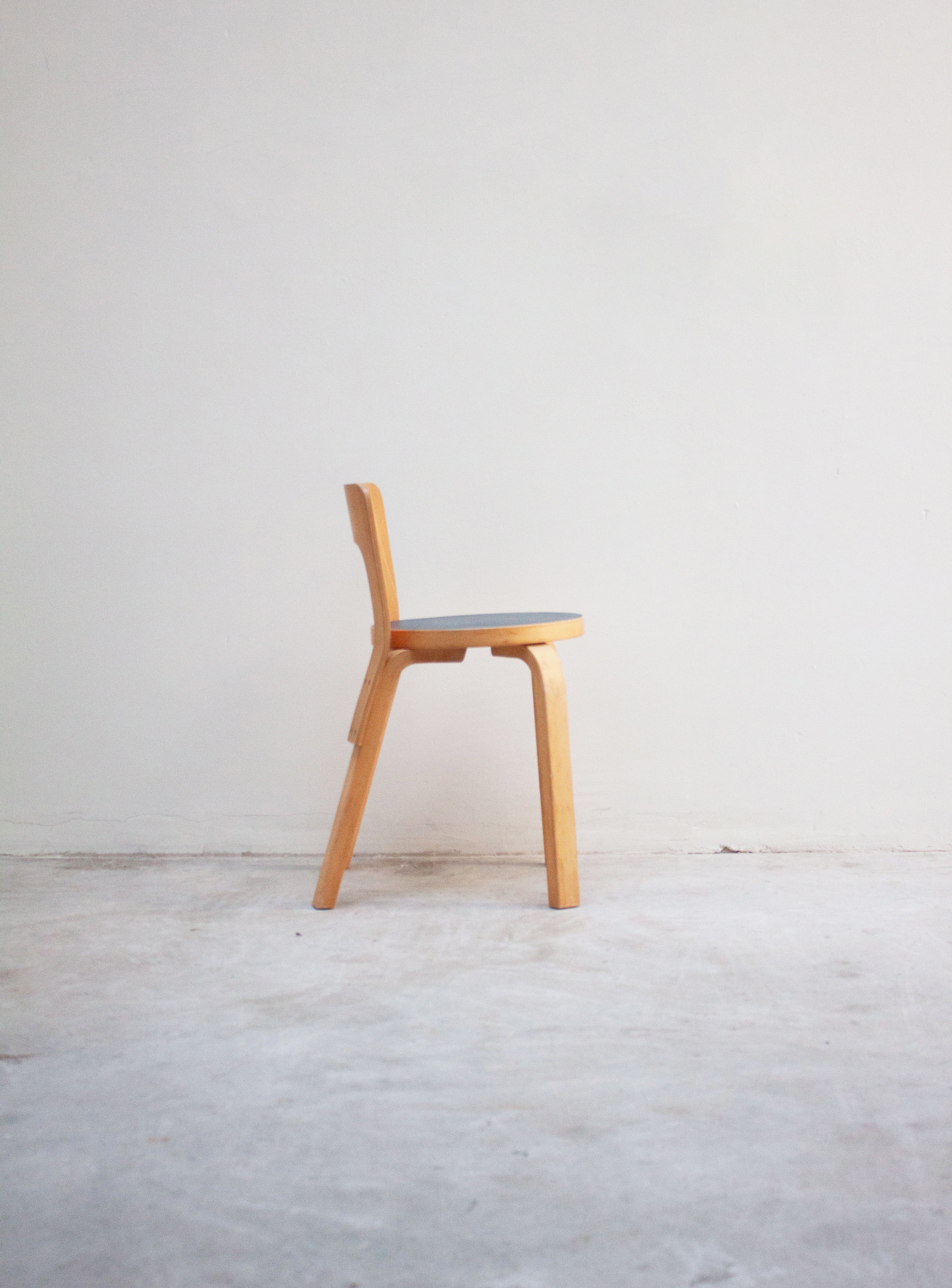Artek Model 65 Chair by Alvar Aalto (Blue) - Image 10