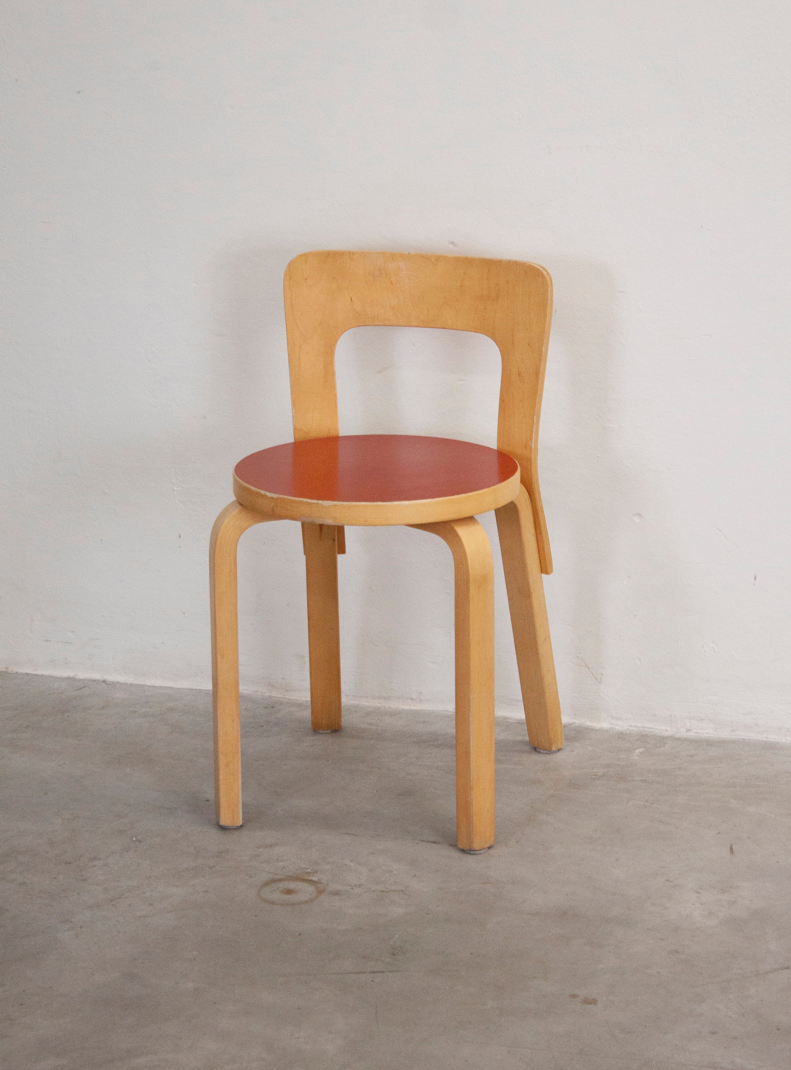 Artek Model 65 Chair by Alvar Aalto (Red)