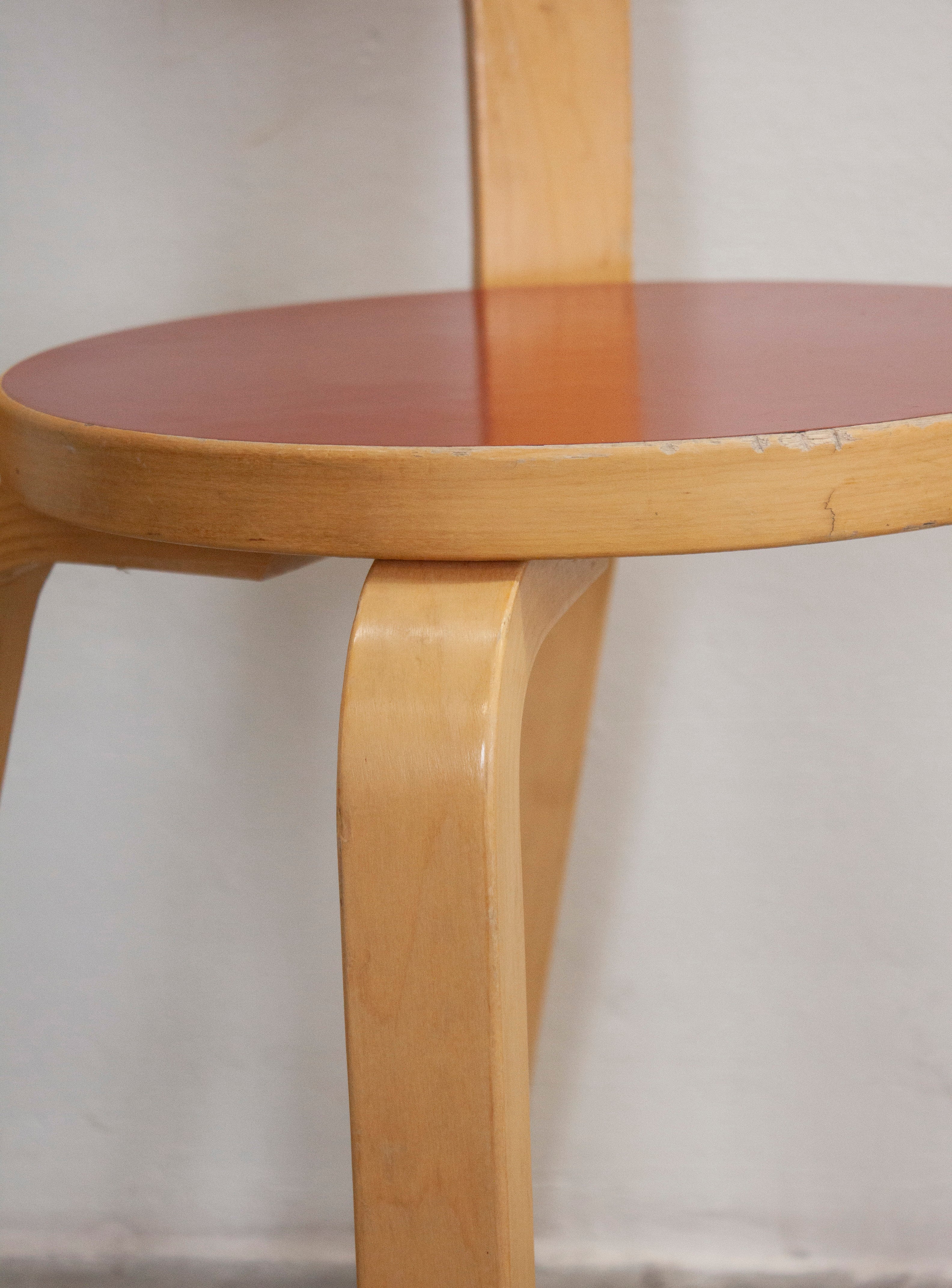 Artek Model 65 Chair by Alvar Aalto (Red) - Image 34