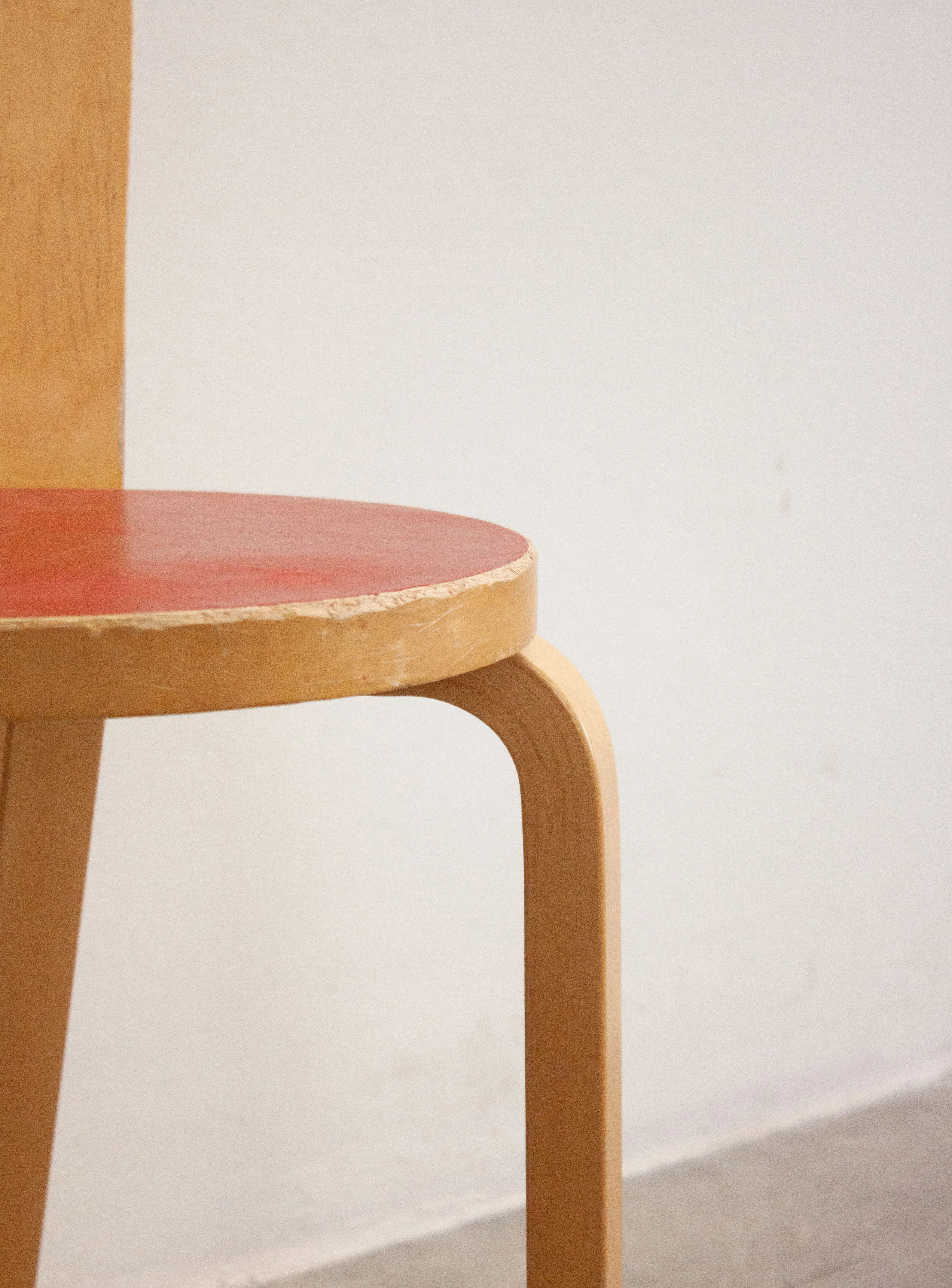 Artek Model 65 Chair by Alvar Aalto (Red) - Image 20