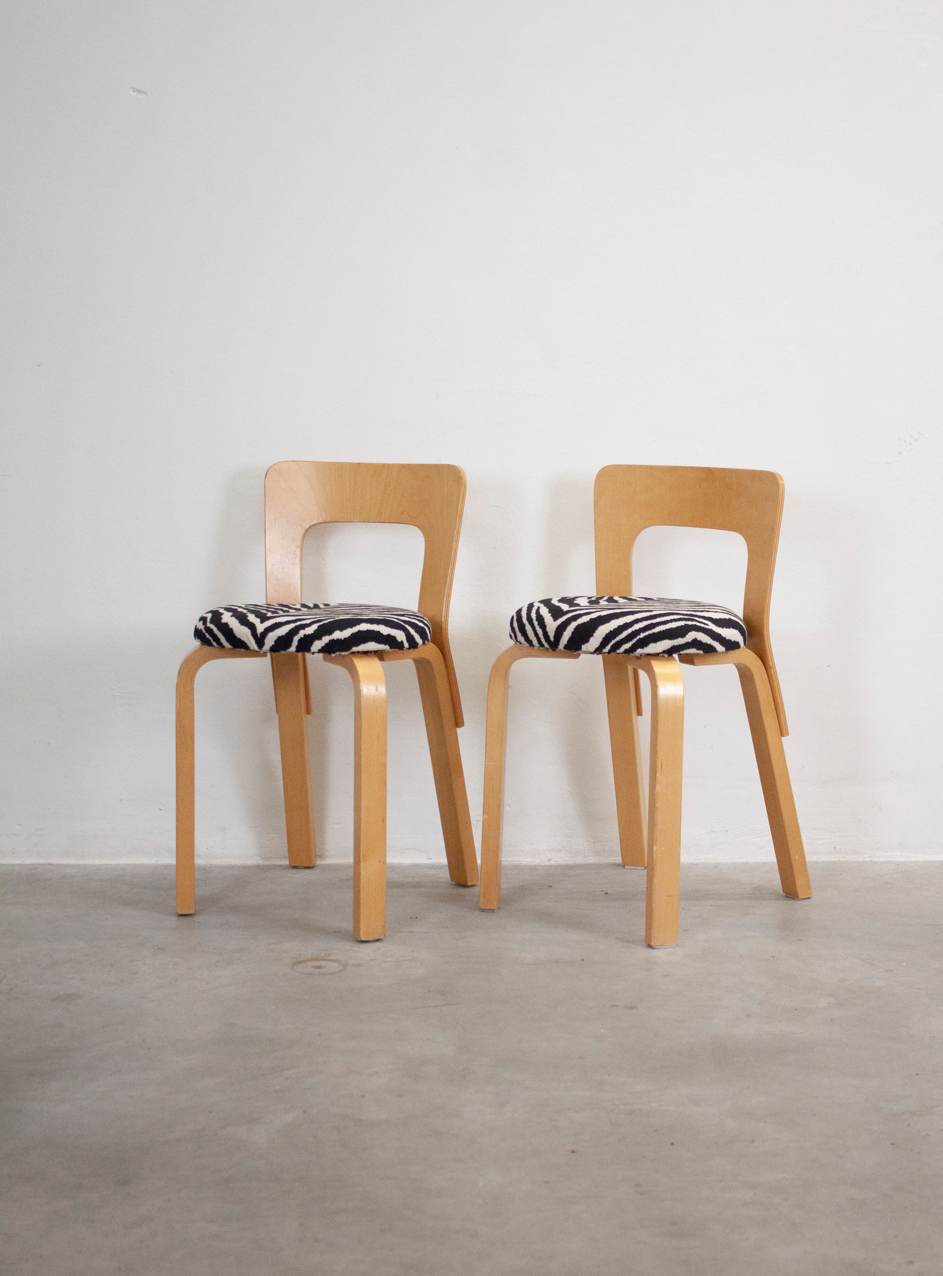 Artek Model 65 Chair by Alvar Aalto (Zebra) - Image 12