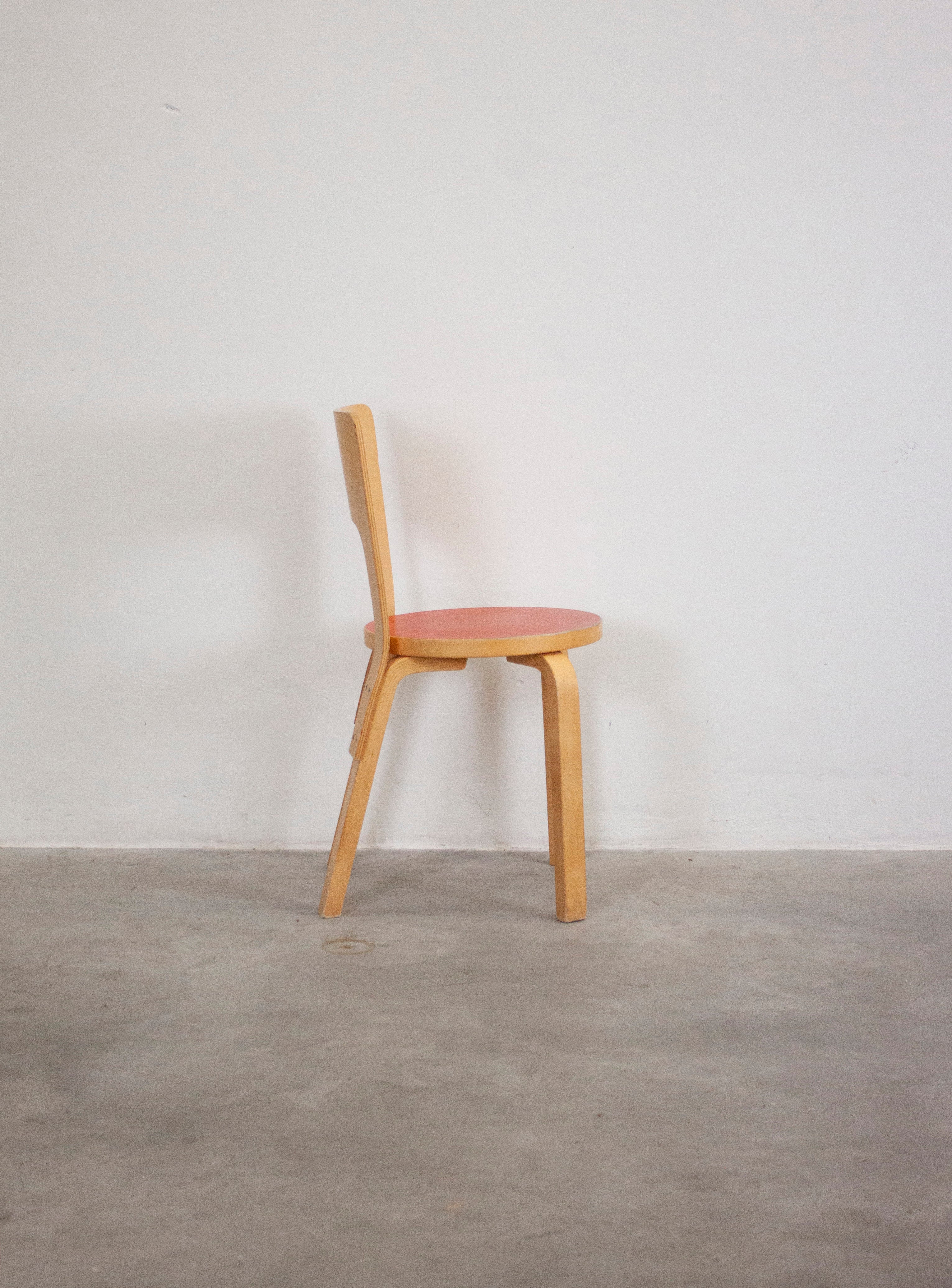 Artek Model 66 Chair by Alvar Aalto (Red) - Image 11