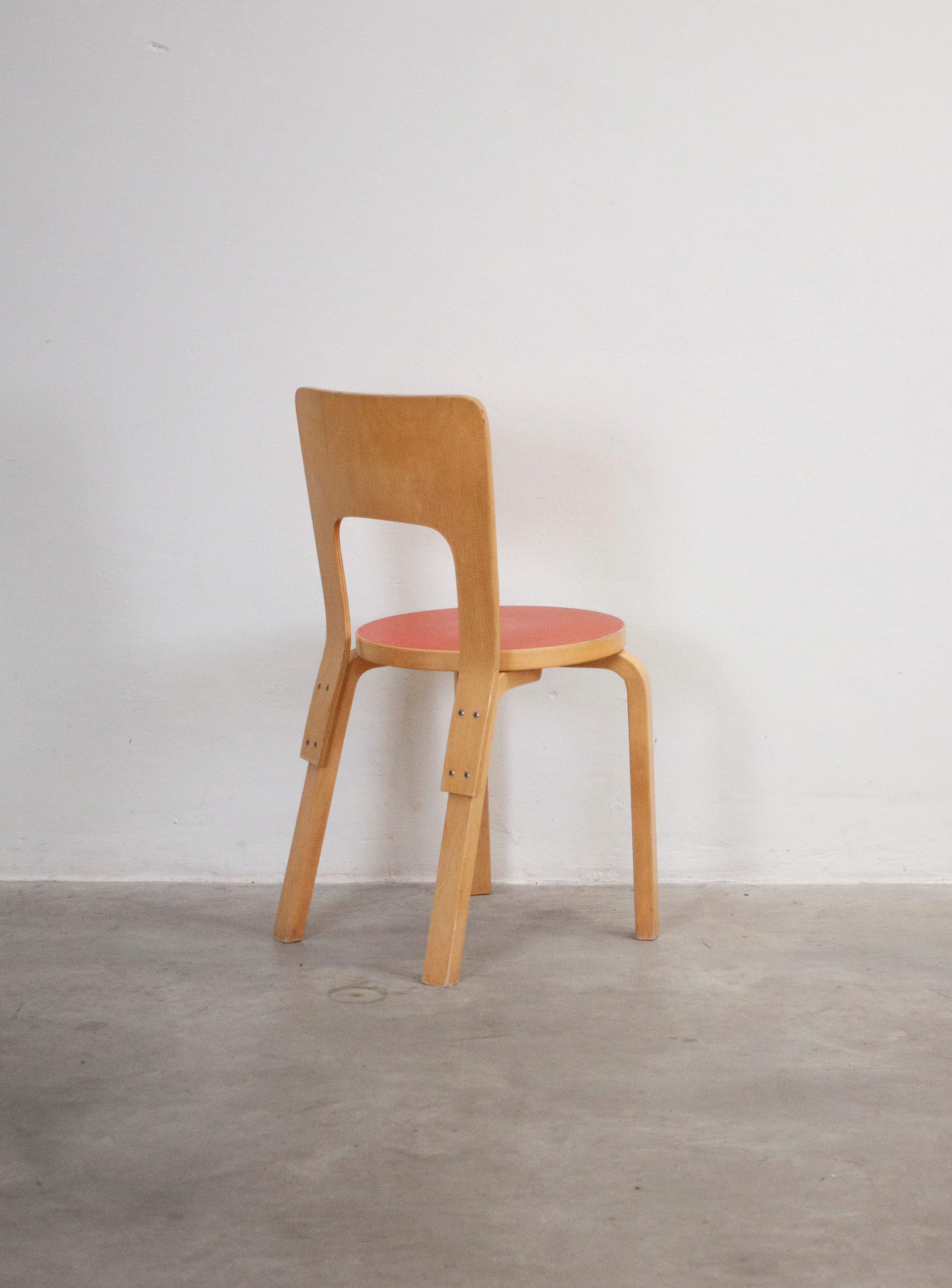 Artek Model 66 Chair by Alvar Aalto (Red) - Image 13